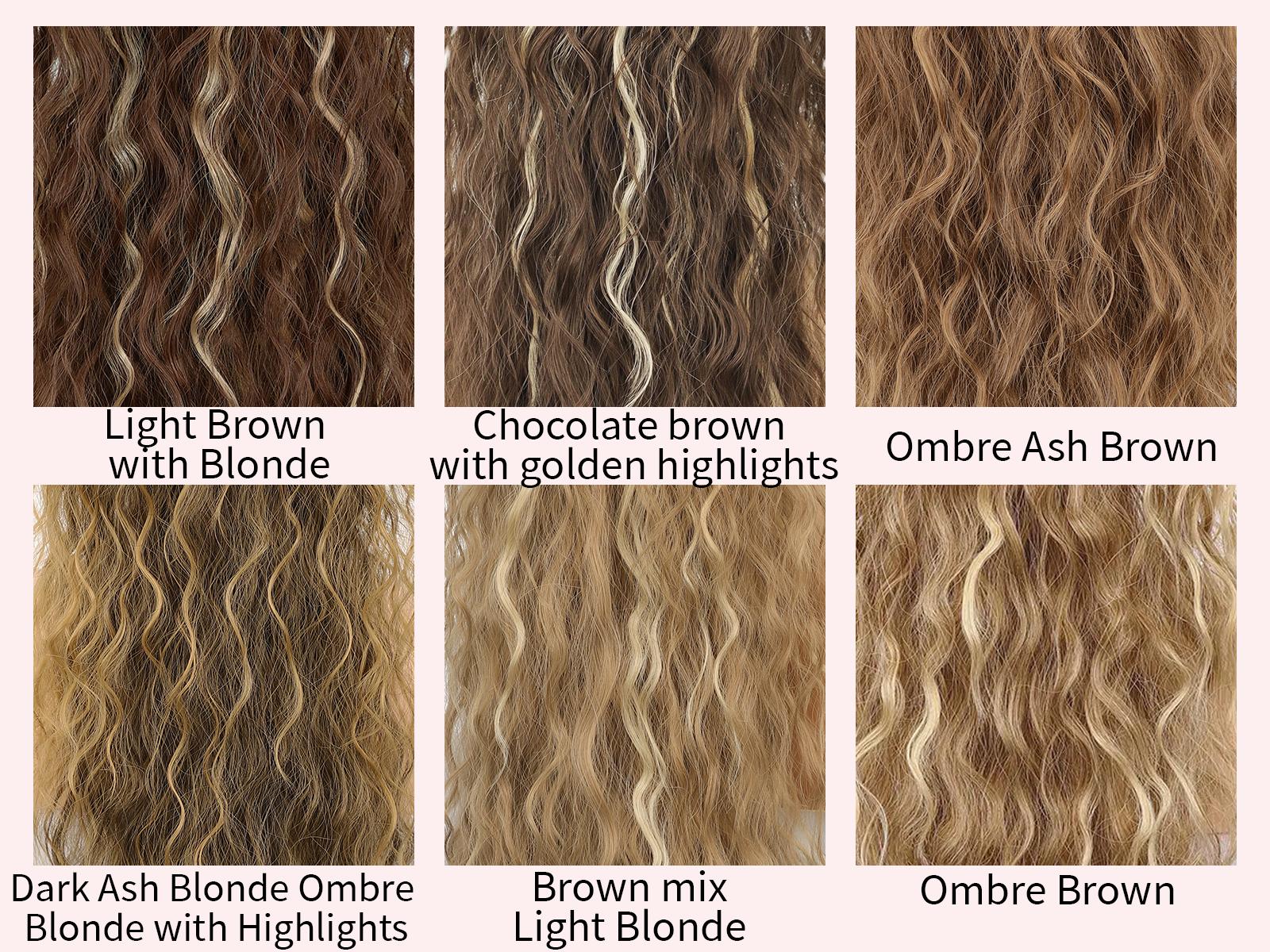 ORSUNCER Hair Extension Claw Ponytail Long Wavy Ponytail Extension Black Brown 30 Inch Curly Clip Ponytail in Hair Extensions For Women Fluffy Natural Looking Synthetic Hairpiece for Daily Use Easy To Go