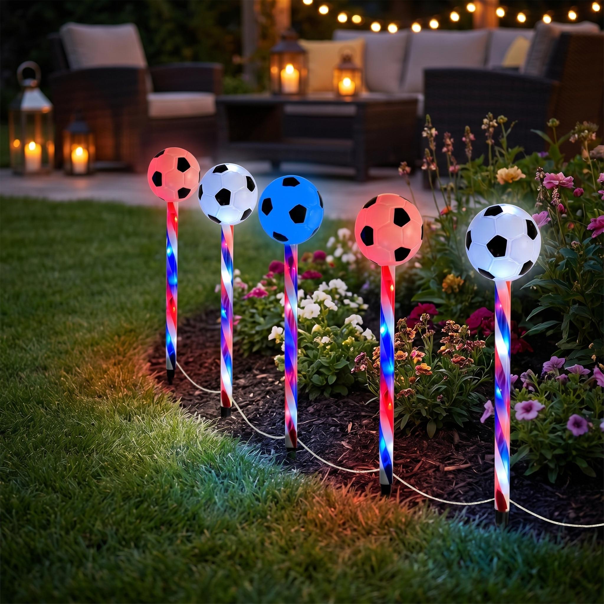 2026 USA-Canada-Mexico Soccer Tournament, Solar-Powered Soccer Lights, Soccer Party Decorative Lights, 8 Lighting Modes, IP44 Water Resistance Rating, Ideal for soccer field turf, paths, driveways, garden decor, and patio lighting 2026 USA-Canada-Mexico Soccer Tournament, Solar-Powered Soccer Lights, Soccer Party Decorative Lights, 8 Lighting Modes, IP44 Water Resistance Rating, Ideal for soccer field turf, paths, driveways, garden decor, and patio lighting
