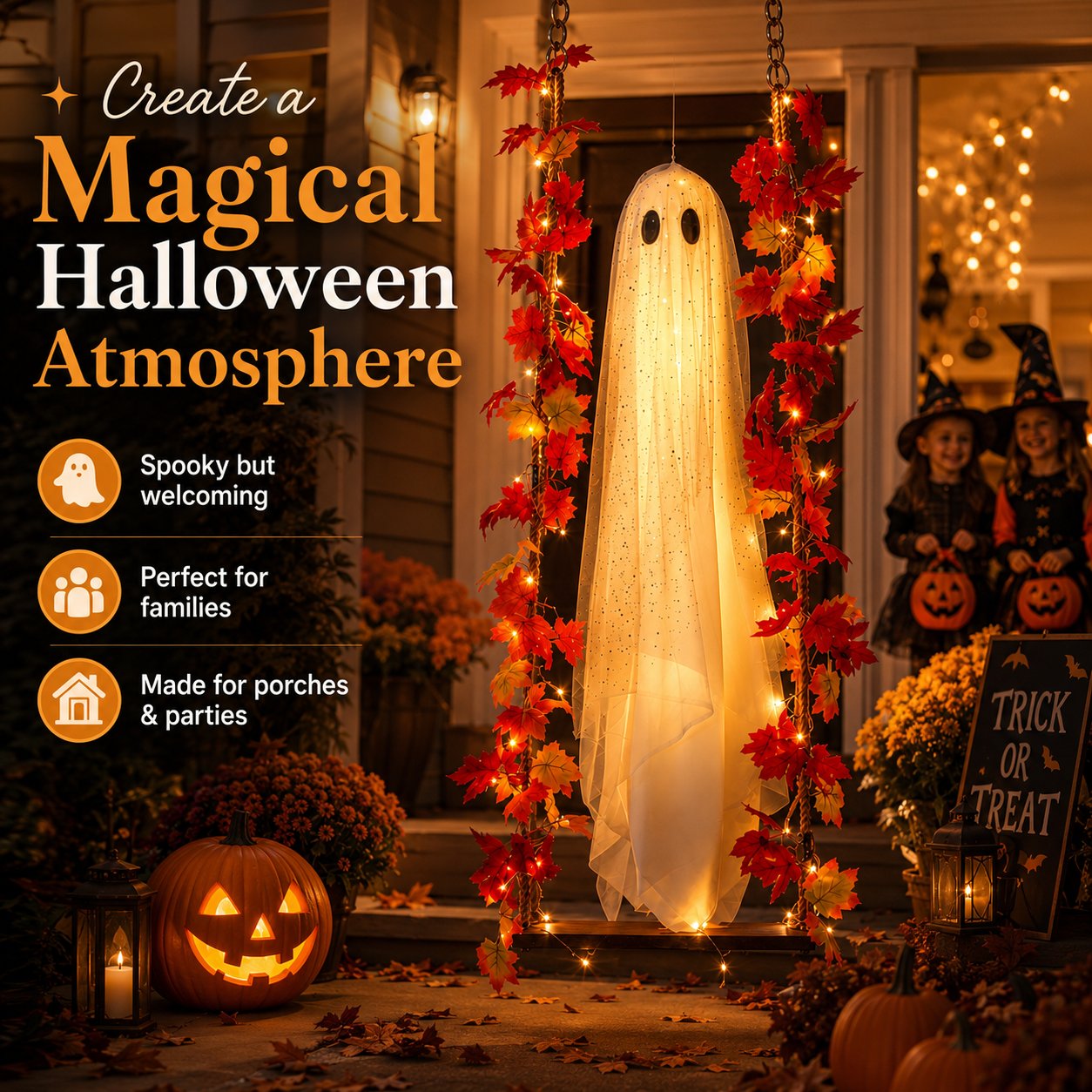 Magical Halloween porch atmosphere