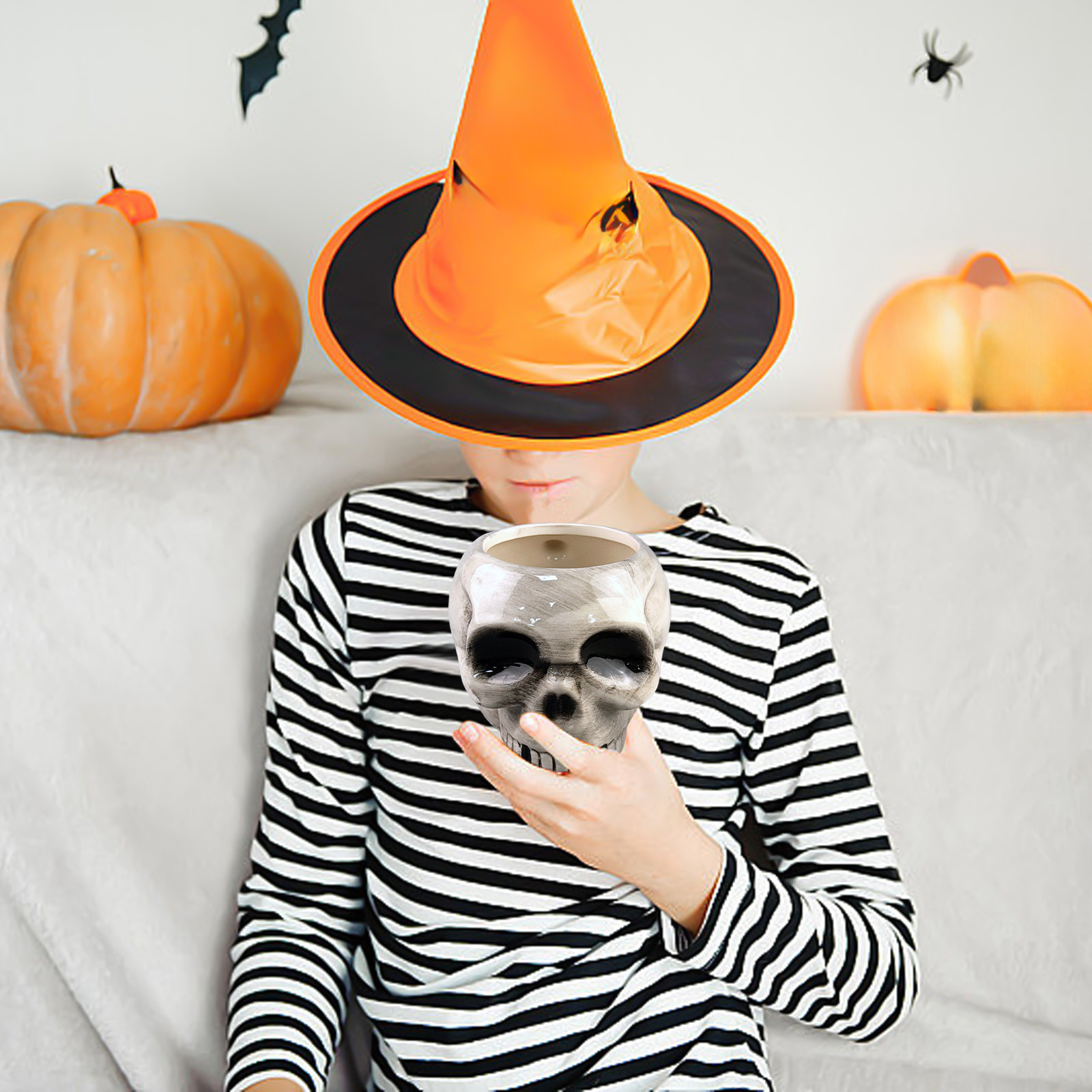 Wzzjkit Halloween Decorations Halloween Skull Mug Halloween Decoration Halloween Gift