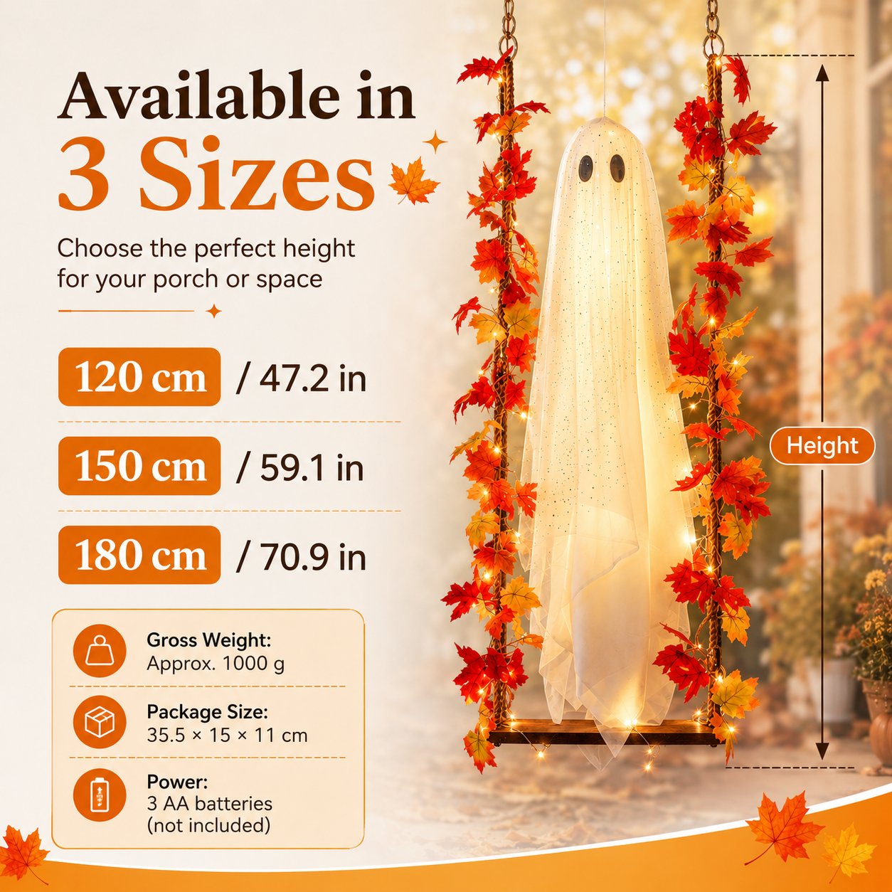 Ghost swing size and component details