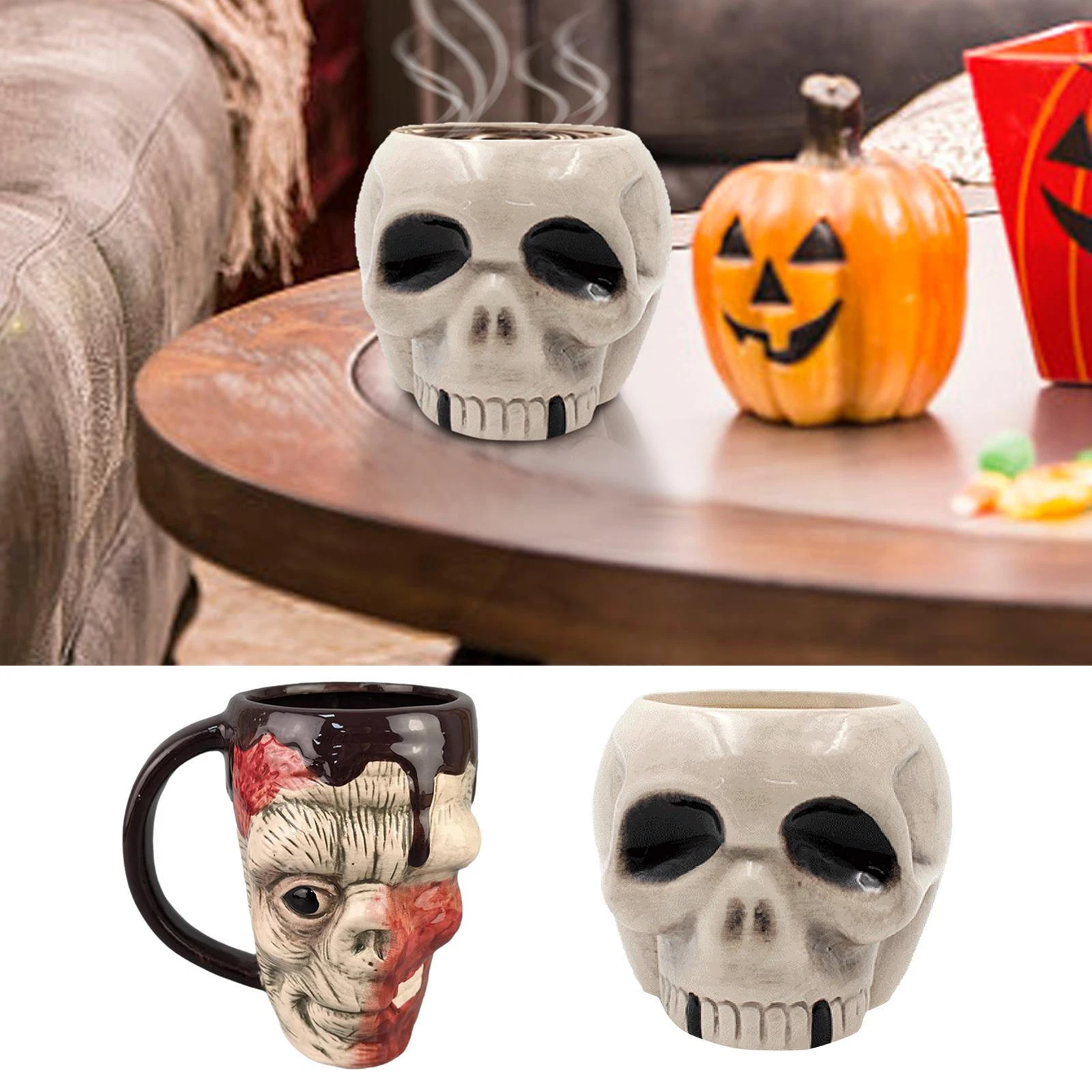 Creative Halloween Skull Mug