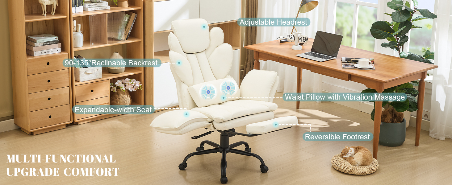 Big and Tall Office Chair with Flip Armrests