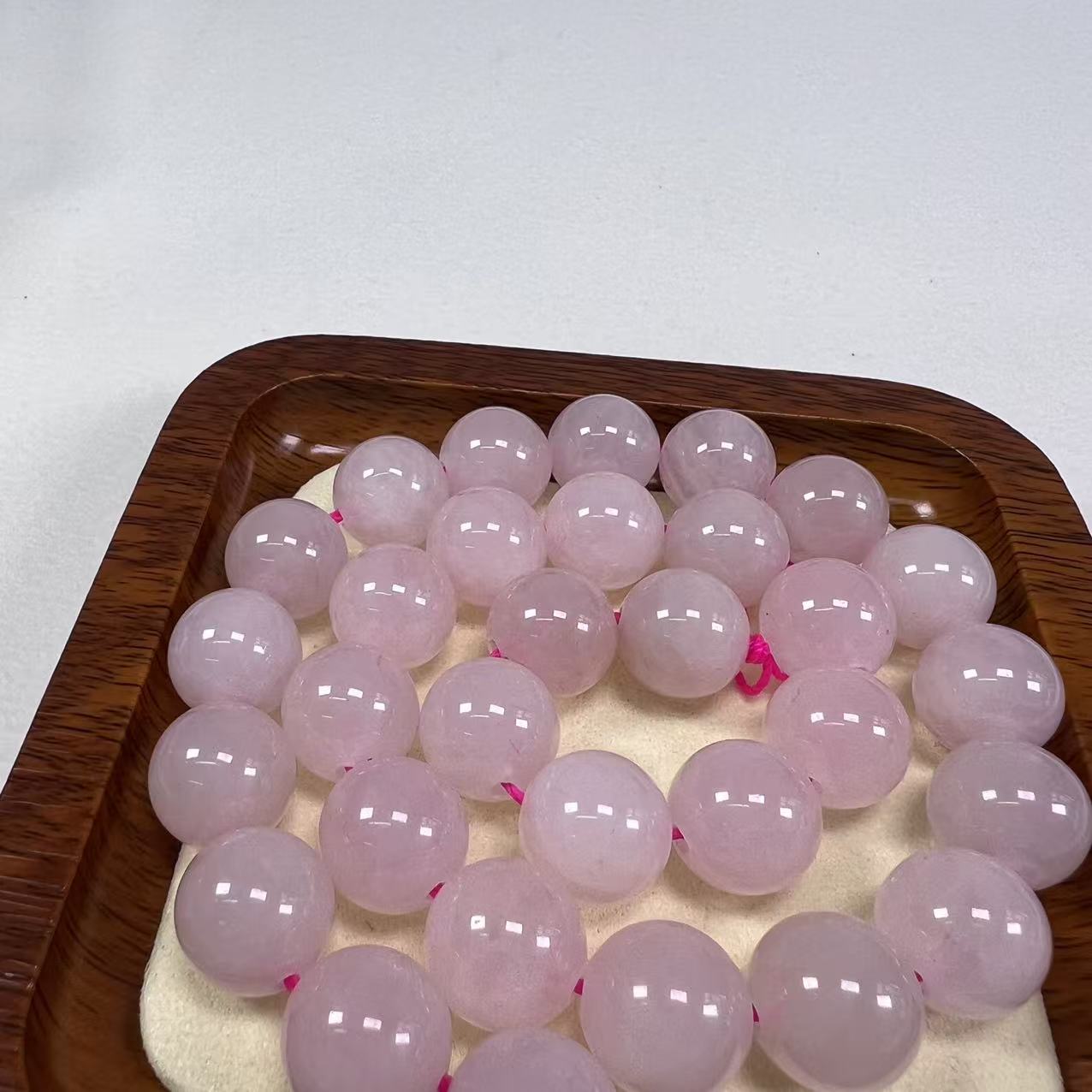Natural Rose Quartz Round Beaded Bracelet, Love & Self-Love Crystal Jewelry for Heart Chakra, Healing Gemstone Stretch Bracelet for Women