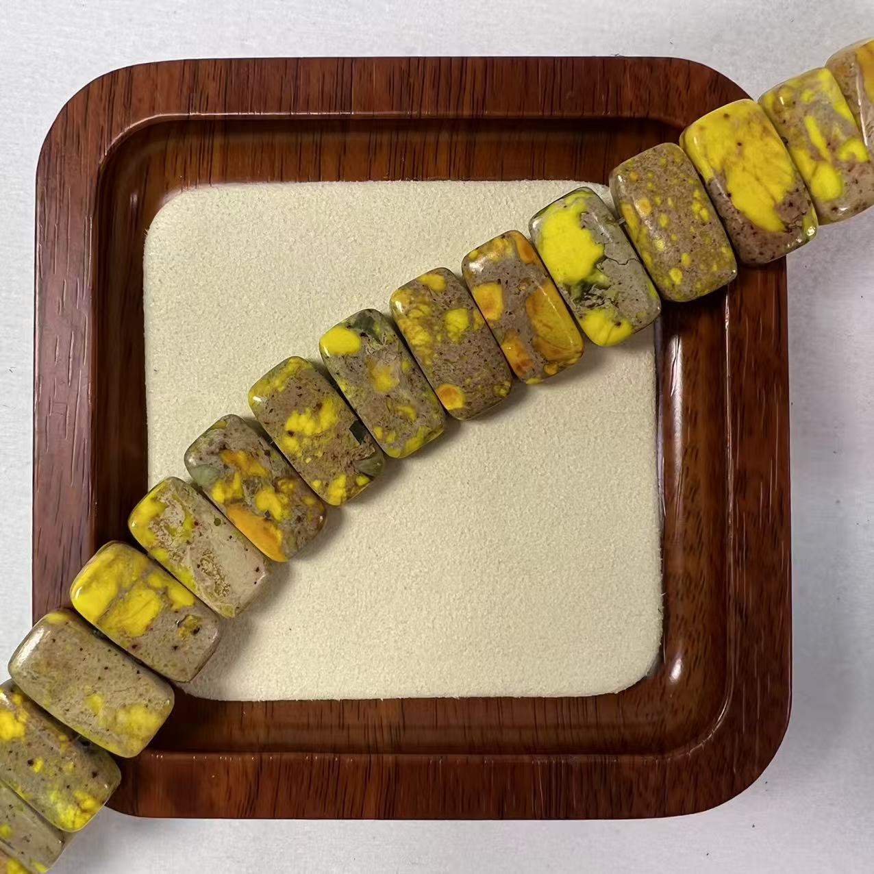 Natural Turquoise Tone Stone Beads, Boho Rectangle Loose Beads, Jewelry Making Strand