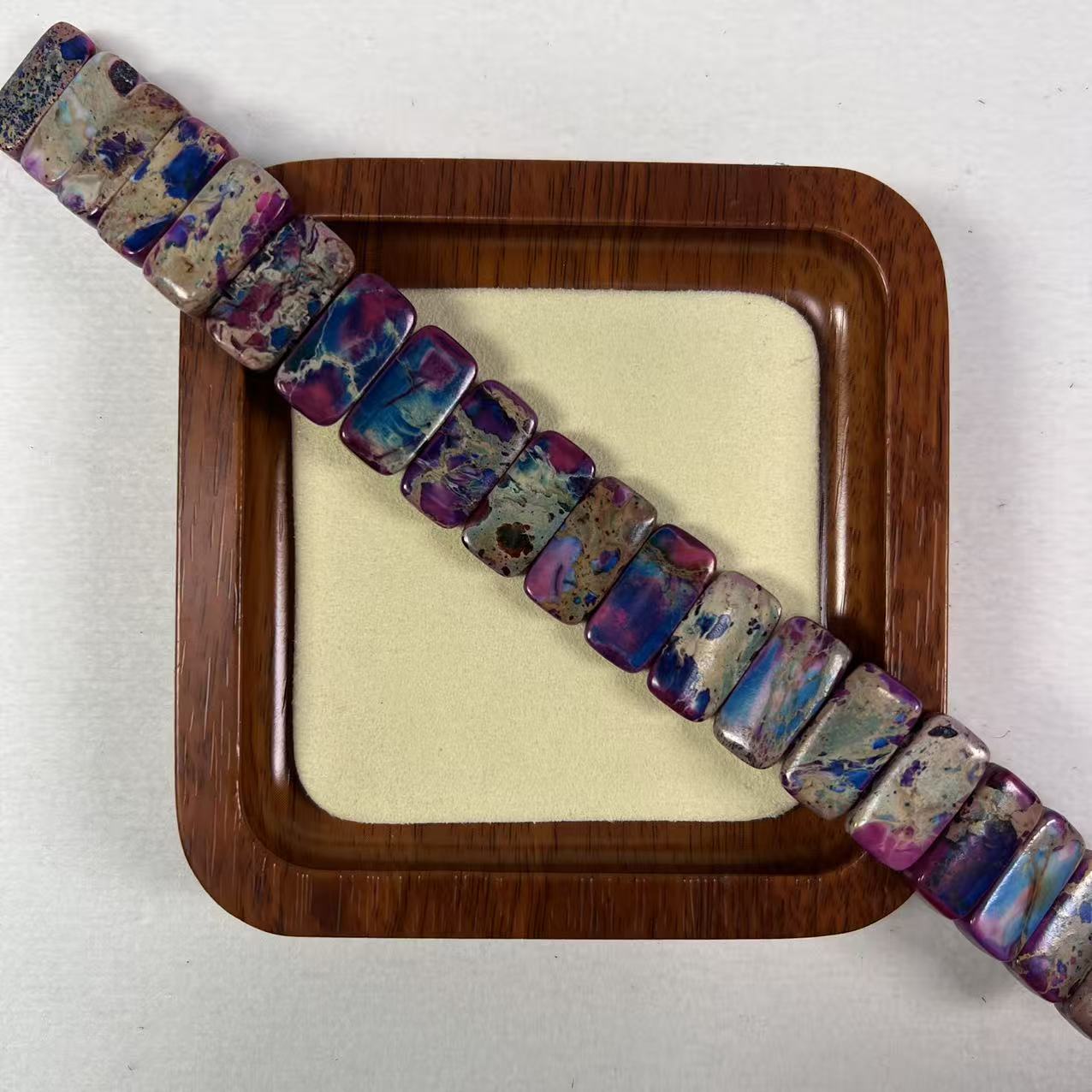 Natural Turquoise Tone Stone Beads, Boho Rectangle Loose Beads, Jewelry Making Strand