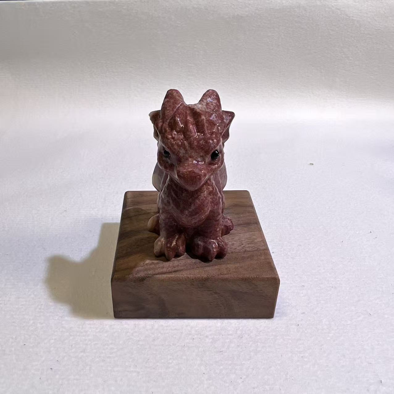 Natural Crystal Baby Dragon Carving Set, Cute Whimsical Fantasy Decor, Hand-Carved Healing Stone Ornaments, Multiple Variants Available