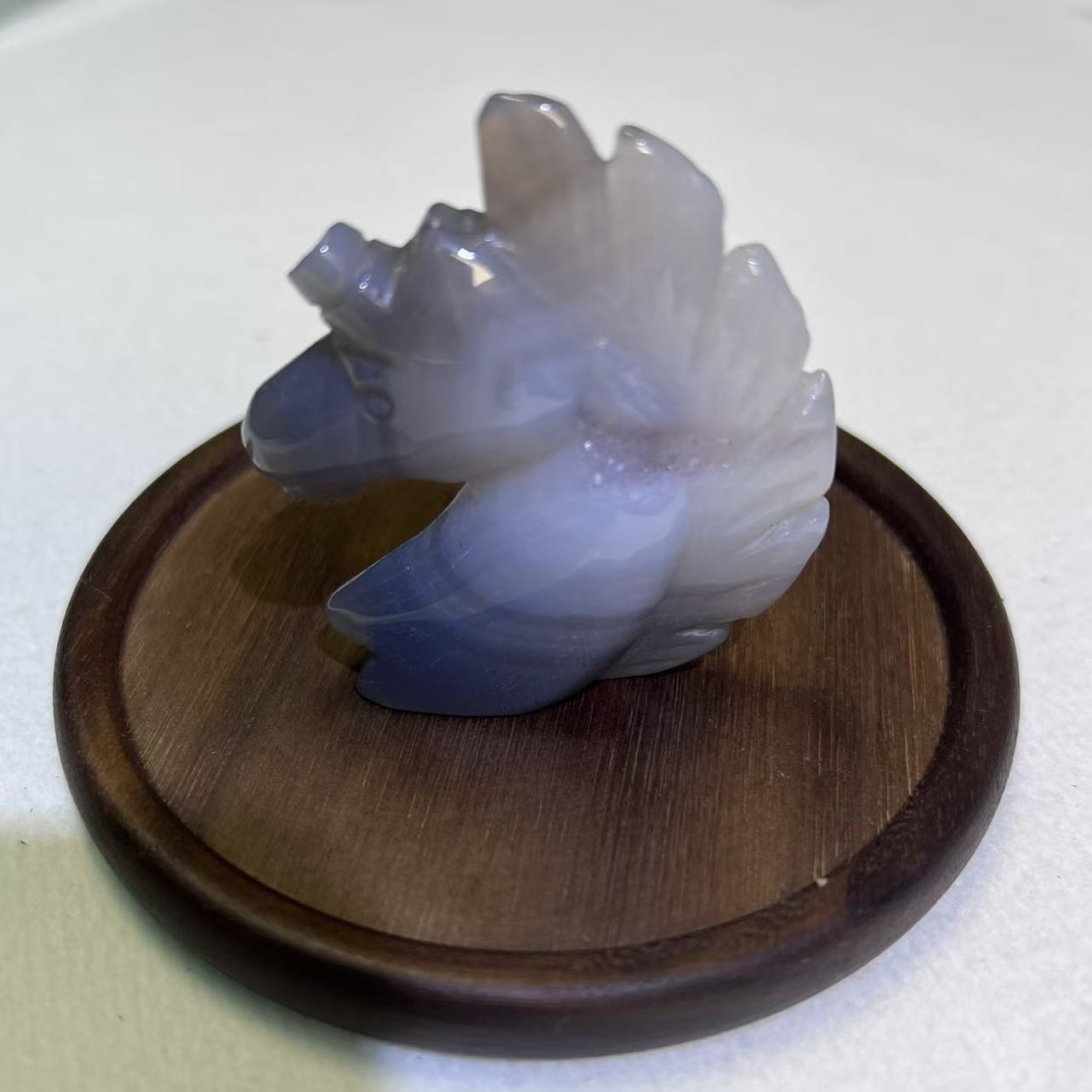 One-of-a-Kind Natural Agate Druzy Unicorn Carving, Sparkly Crystal Geode Decor, Mystical Fantasy Talisman, Hand-Carved Unicorn Healing Stone