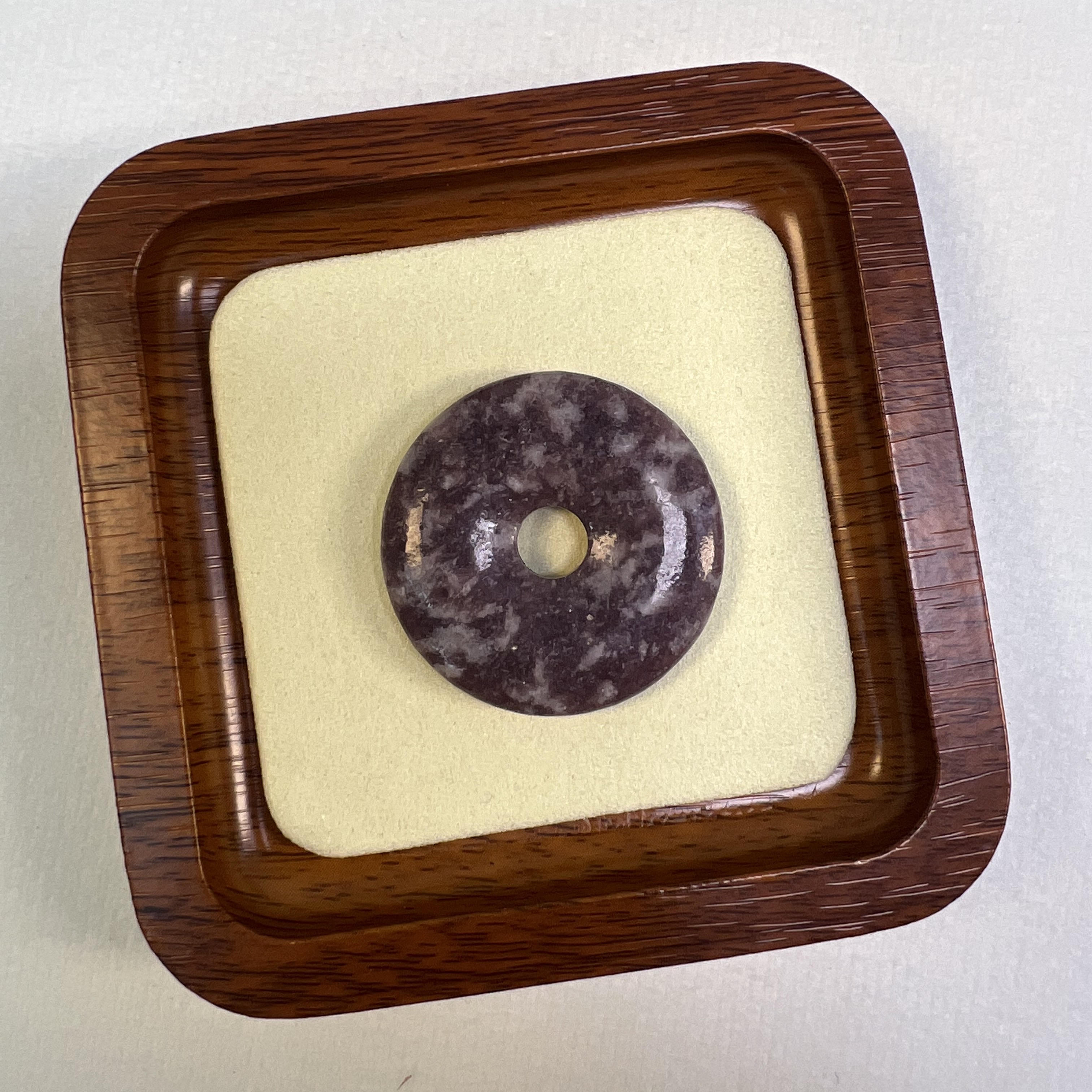 Natural Sodalite Donut Pendant, Deep Blue Gemstone Peace Charm Necklace, Healing Crystal Jewelry for Communication & Calm