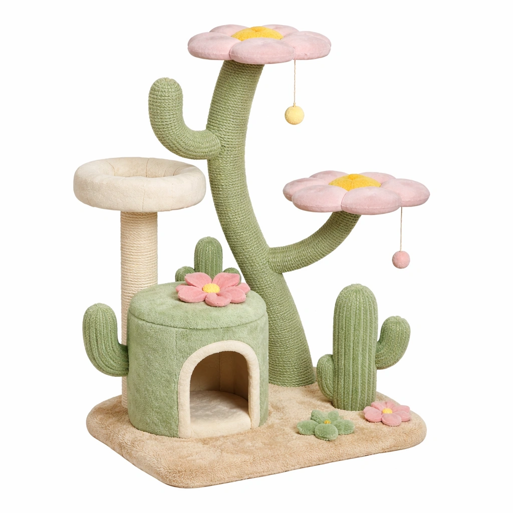 Árbol para gatos en forma de cactus-Deconira