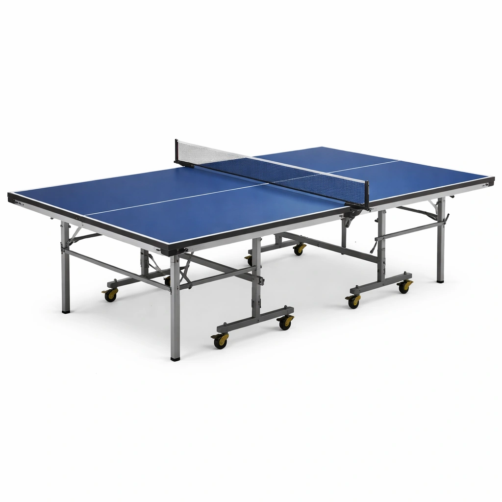 Mesa de ping-pong plegable azul MDF acero-Deconira