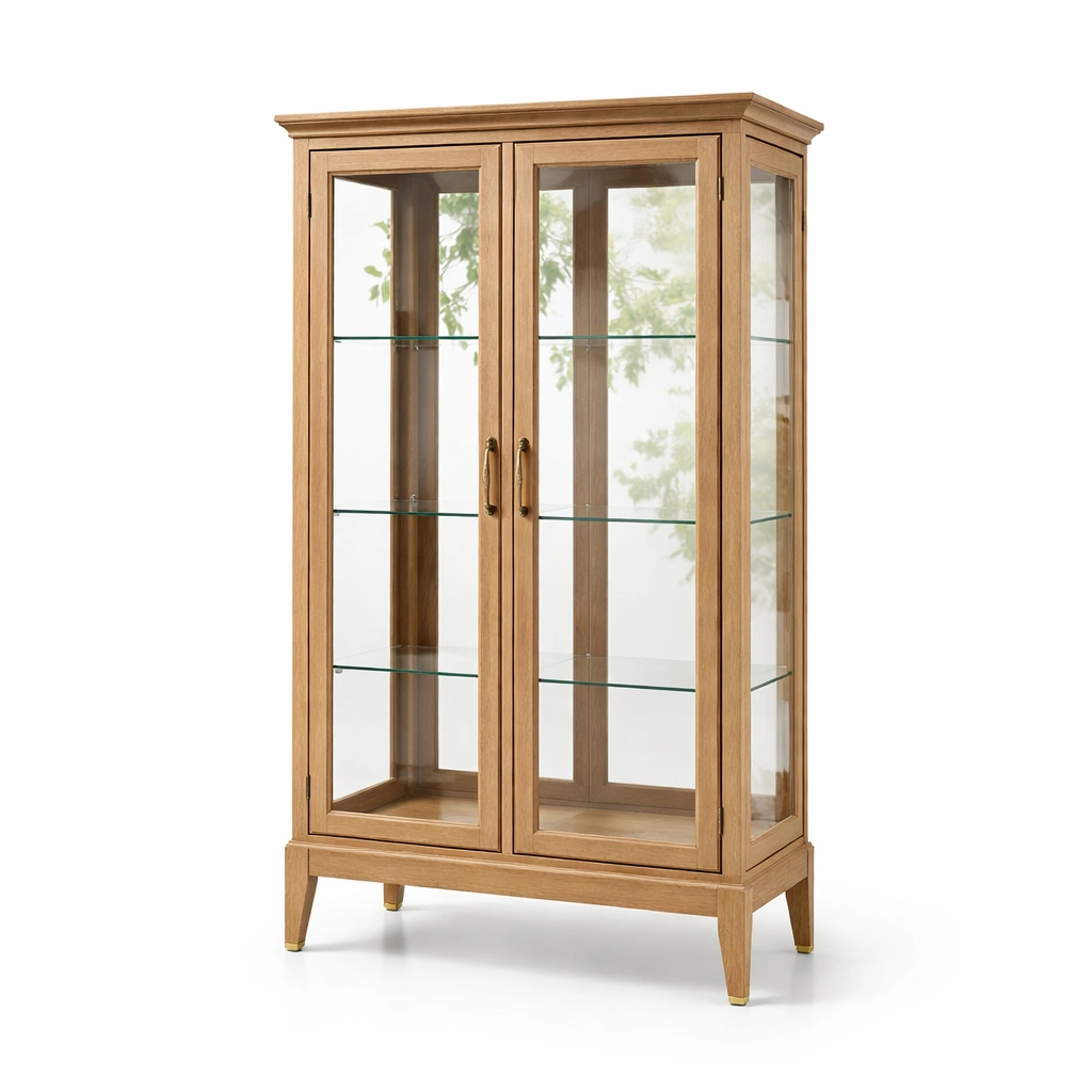 Vitrina de madera y vidrio templado-Deconira