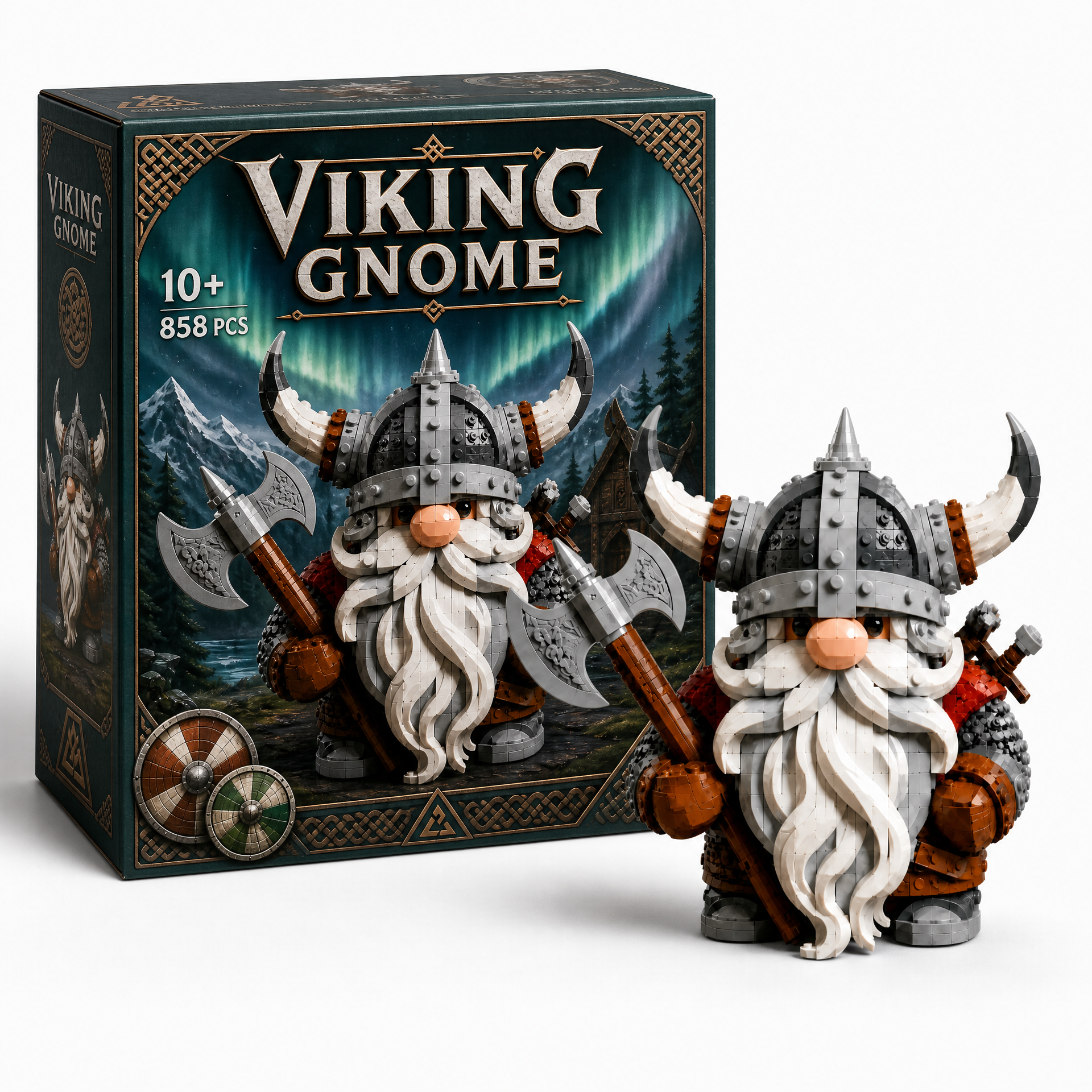 Viking Gnome Nordic Warrior Building Set