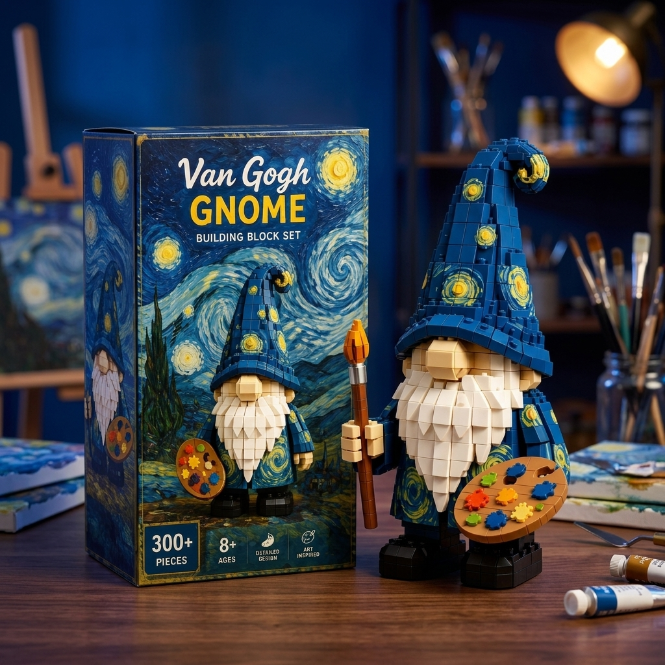 Van Gogh Starry Night Gnome Building Set