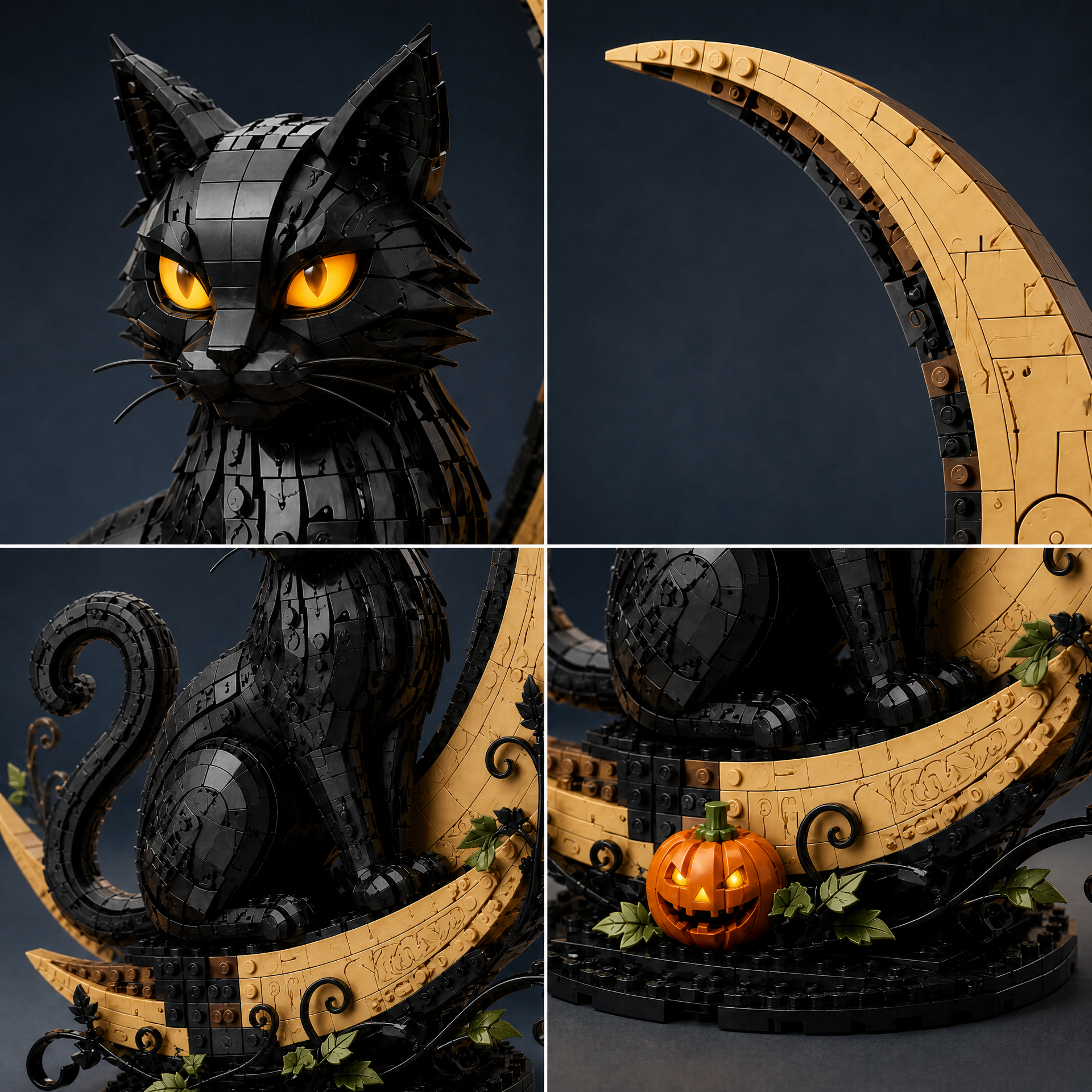 Moonlit Crescent: The Midnight Cat Guardian