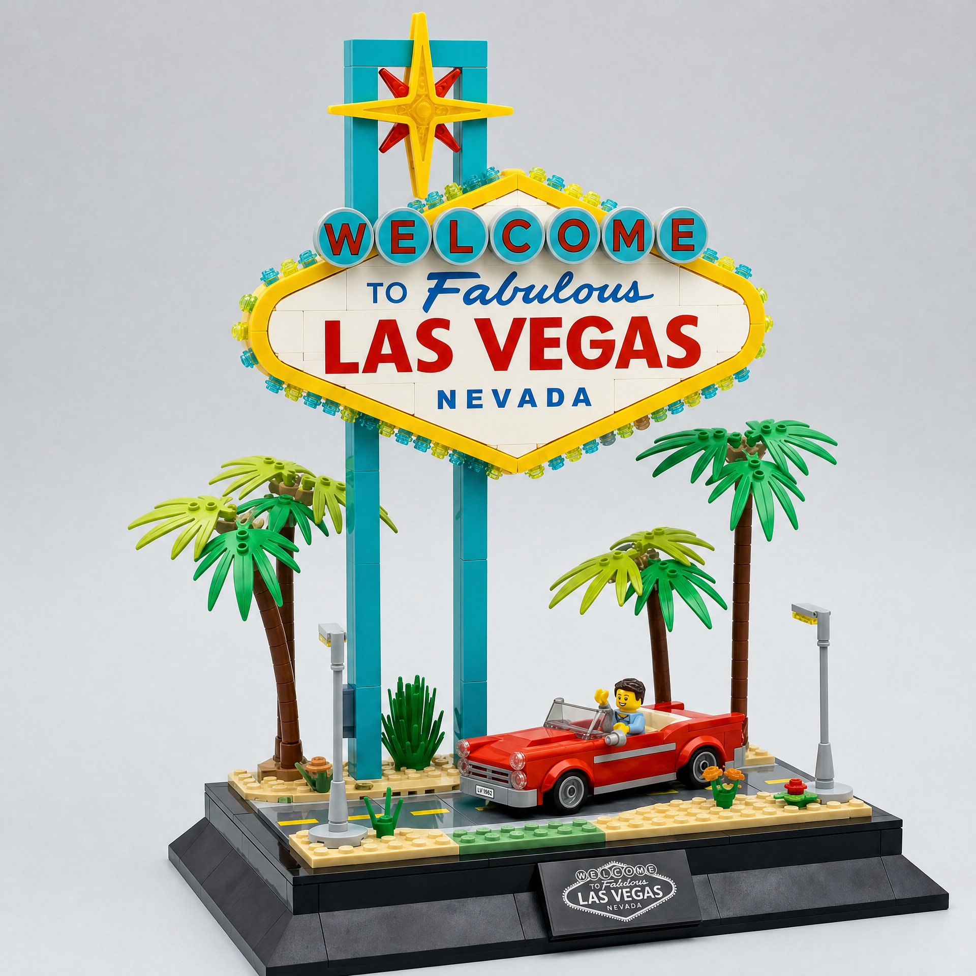 Vegas Strip Landmark: Vintage Road Trip Building Set
