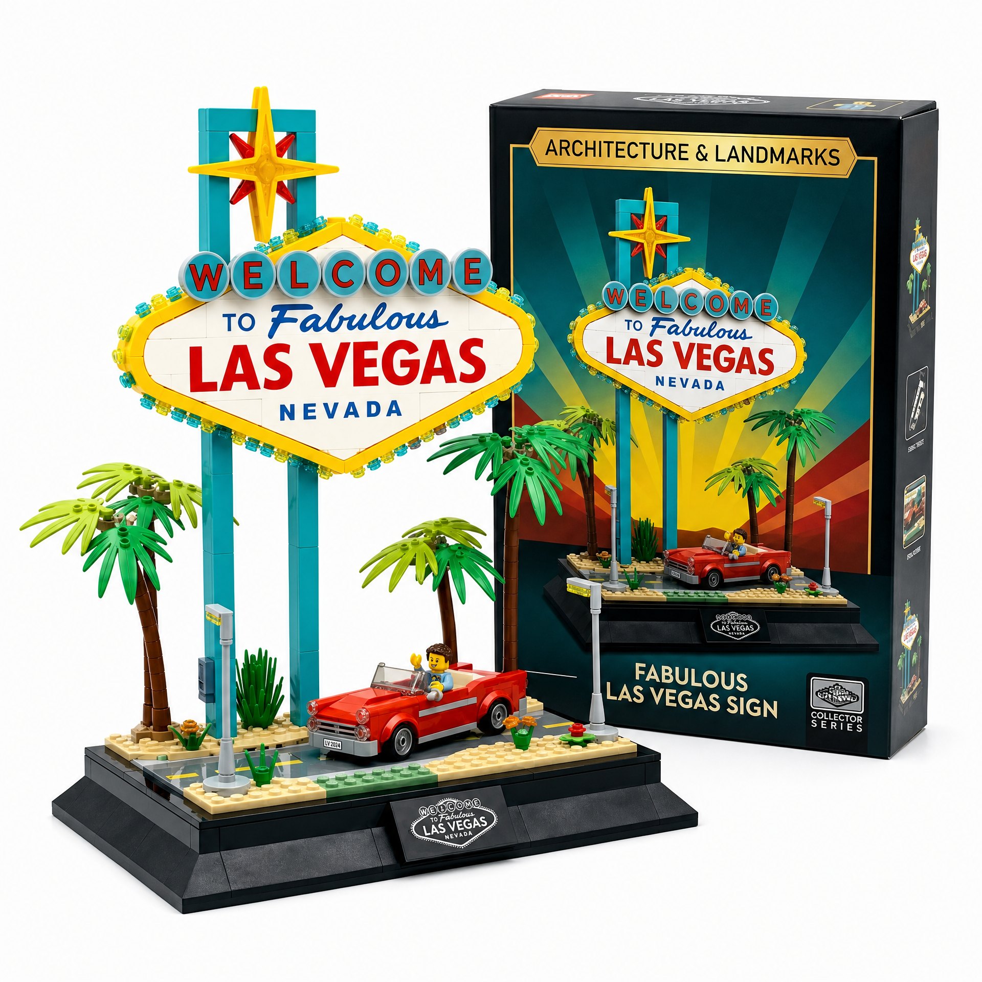 Vegas Strip Landmark: Vintage Road Trip Building Set