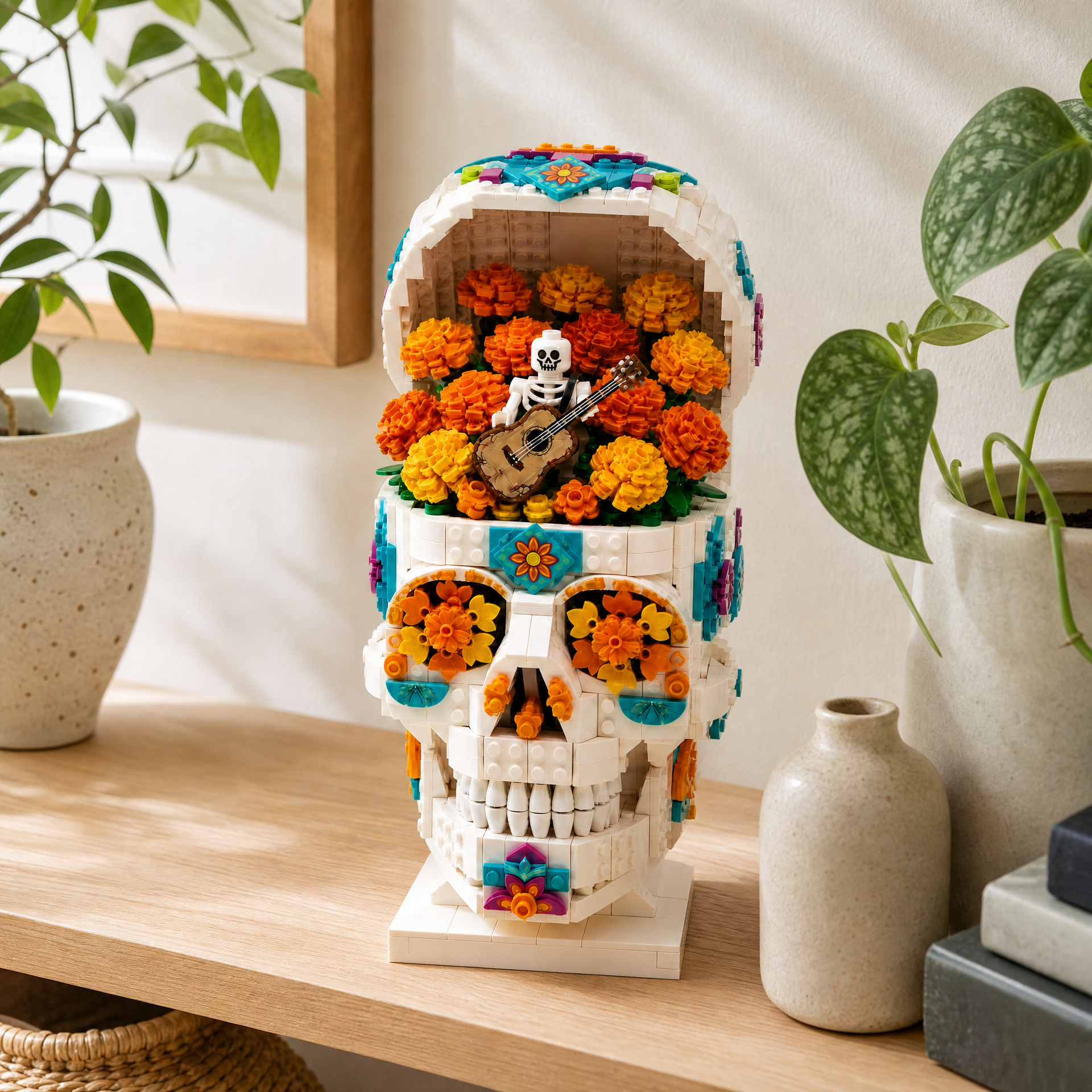 Flowers After Midnight: A Skull Guitar in Bloom