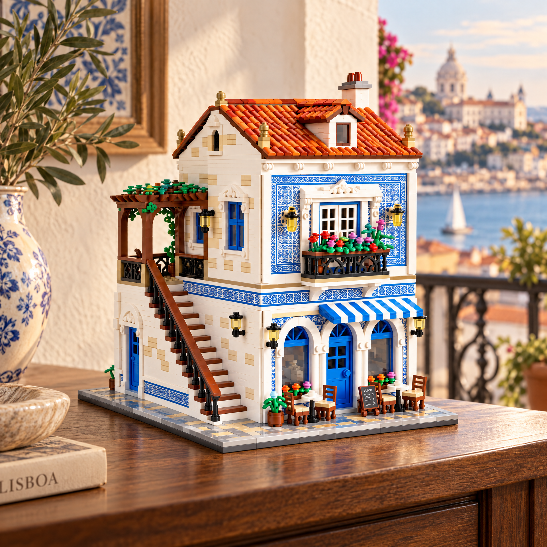 Portuguese Azulejo Café Building Set