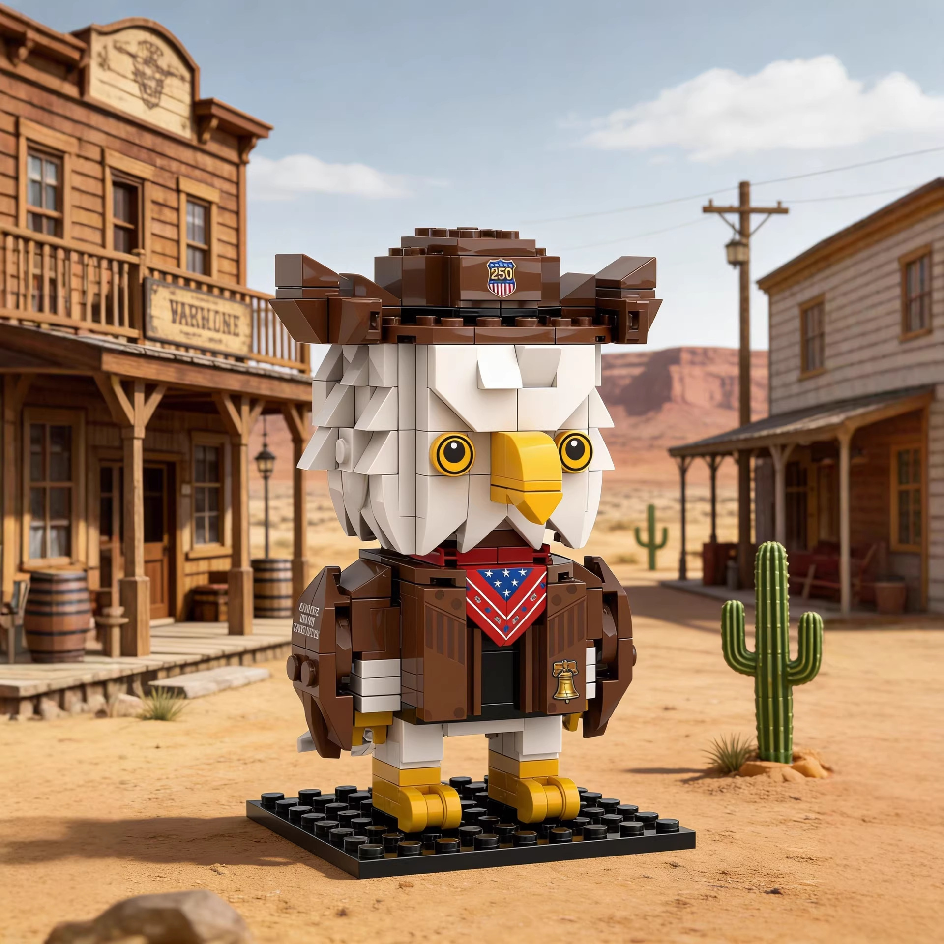 250th Anniversary Eagle Building Blocks Toy Model Ornament