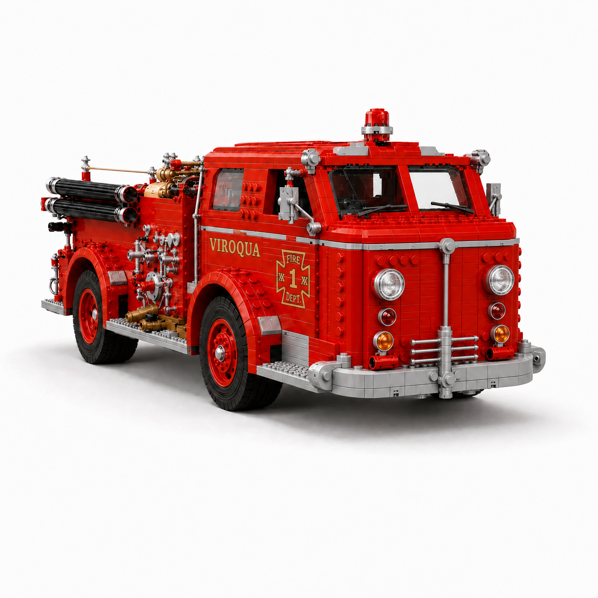 Vintage American Pumper Fire Engine Building Set