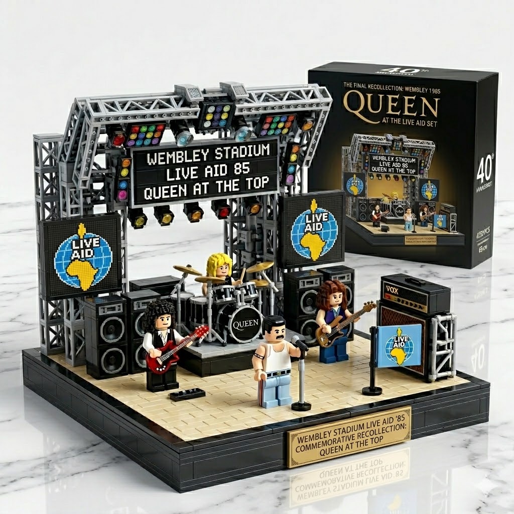 Classic 1980s Wembley Rock Stage Model – HelloBricko