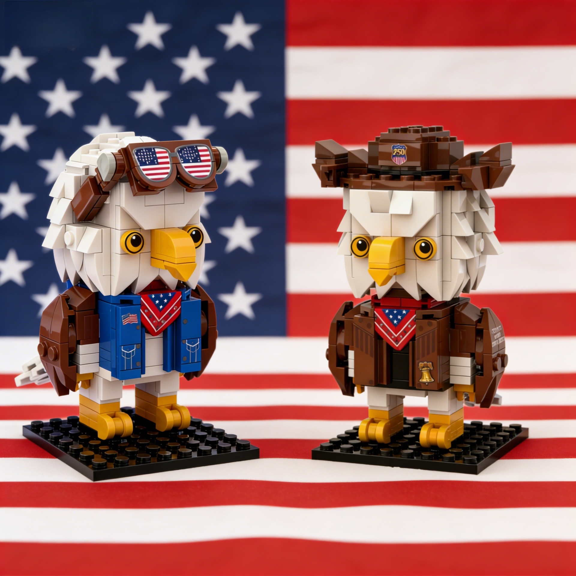 250th Anniversary Eagle Building Blocks Toy Model Ornament