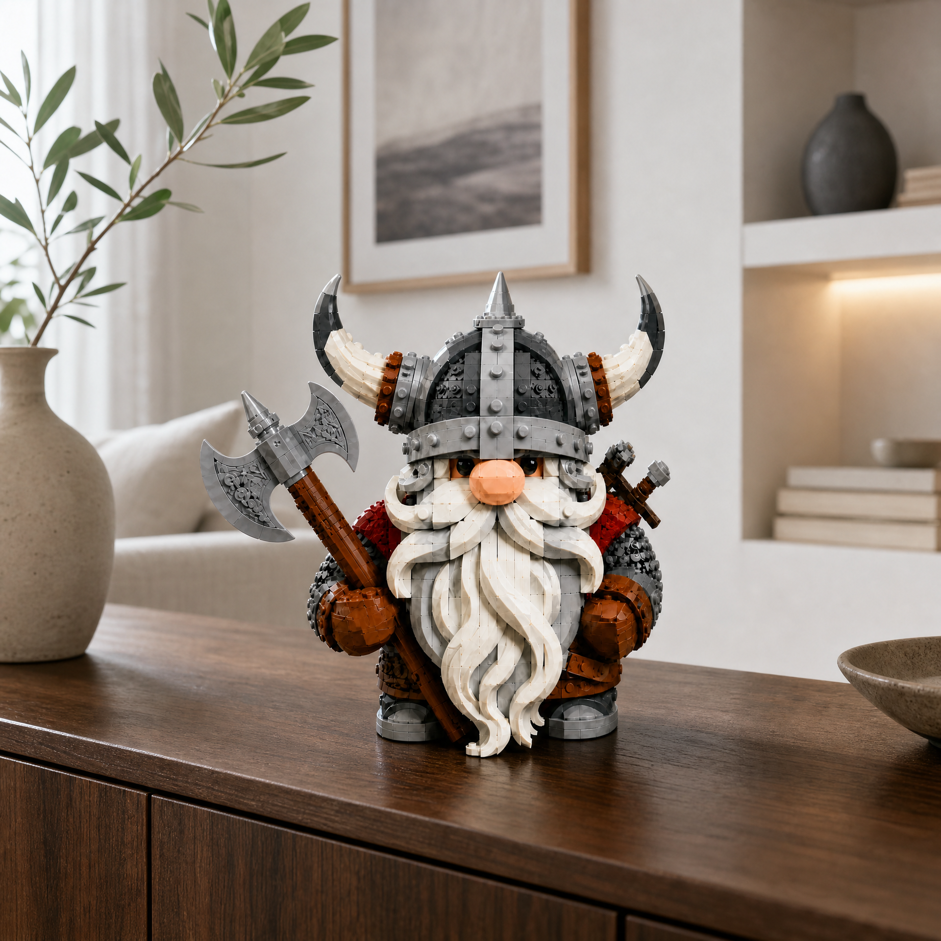 Viking Gnome Nordic Warrior Building Set