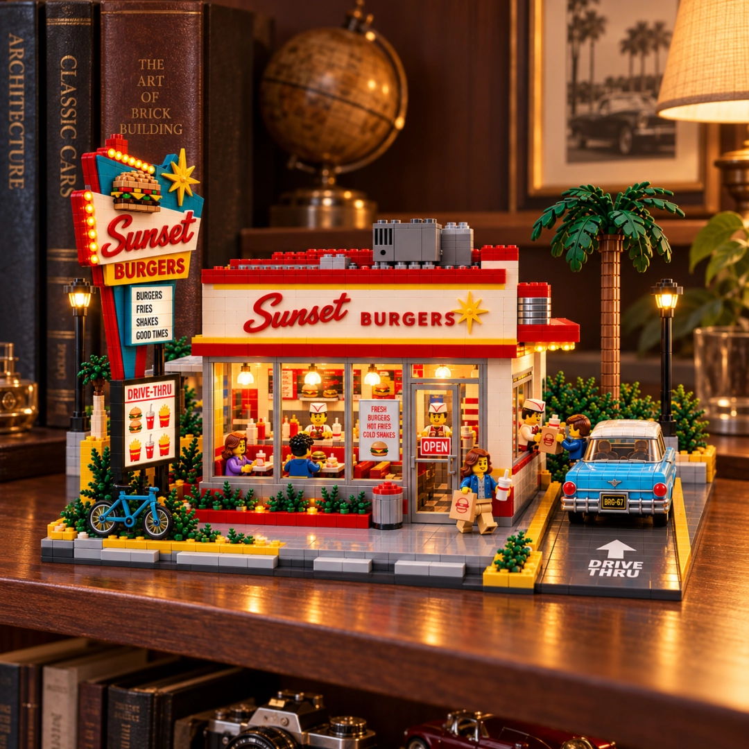 Sunset Burgers Drive-Thru Building Set