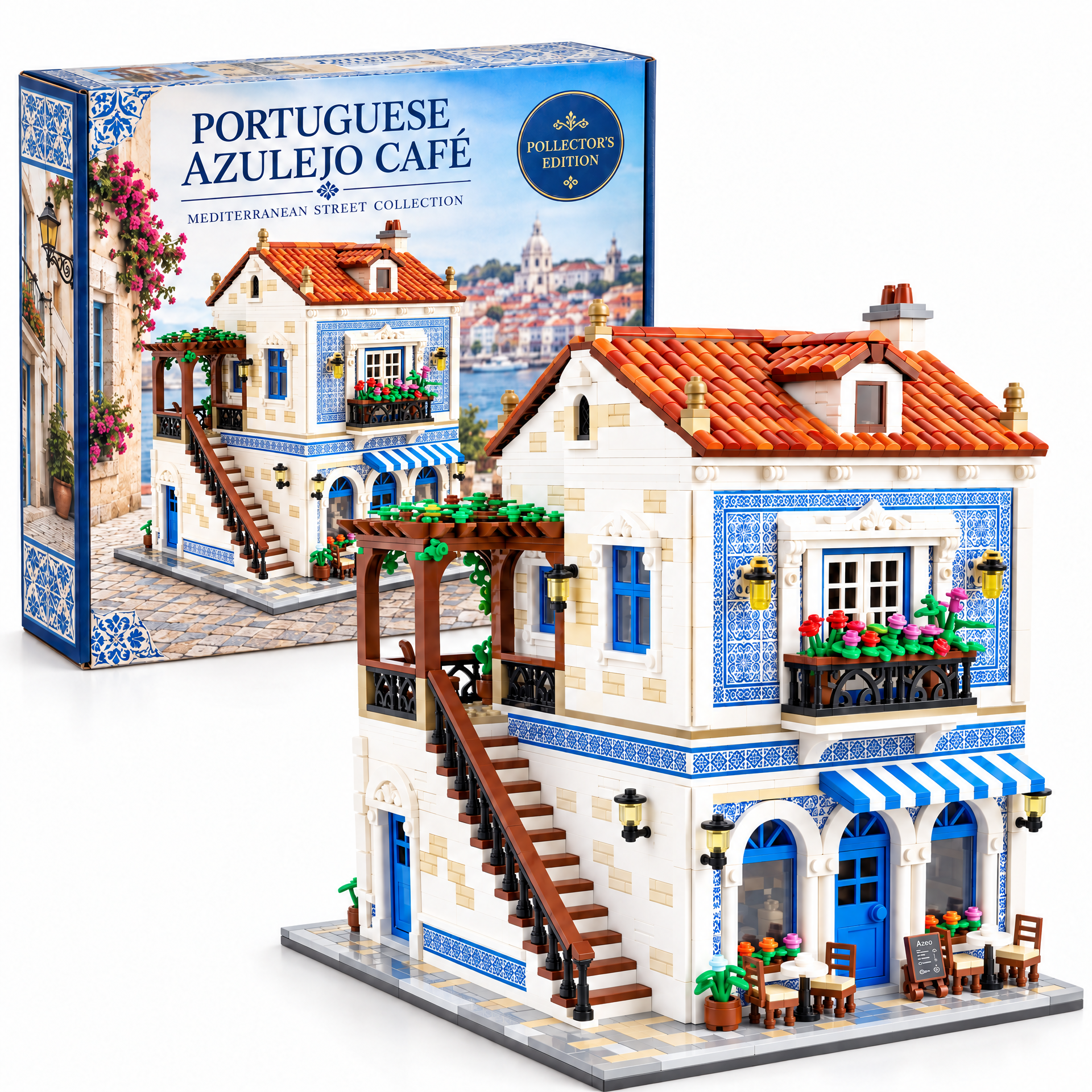 Portuguese Azulejo Café Building Set