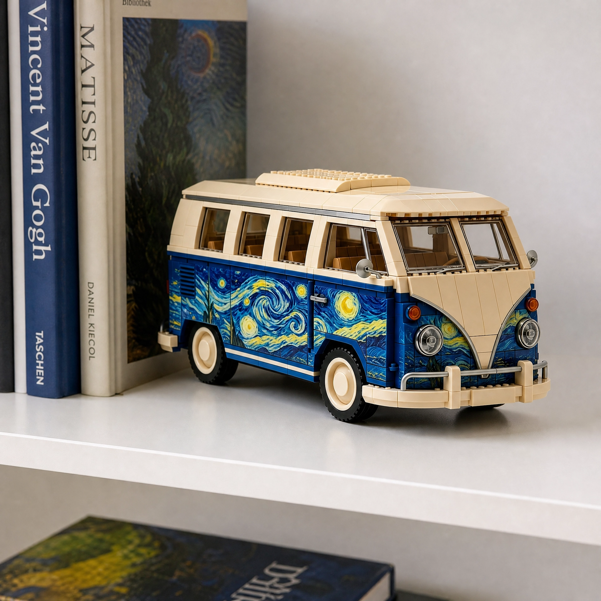 Van Gogh Starry Night Vintage Camper Van Building Set