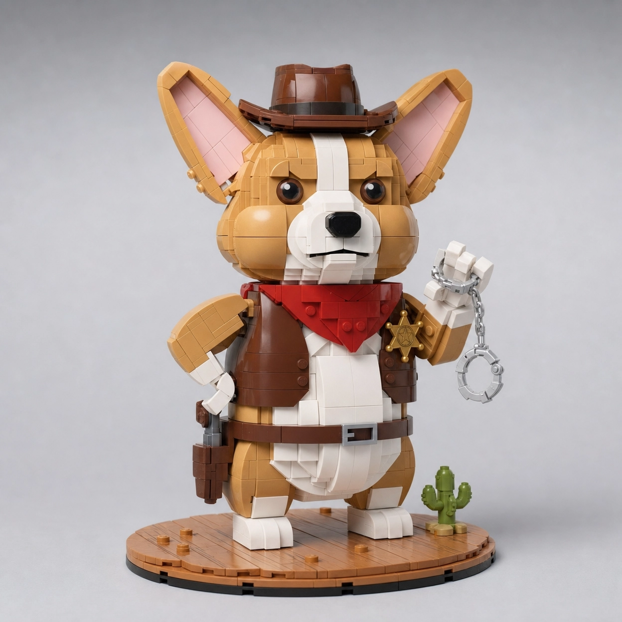 Wild West Sheriff Corgi Building Blocks