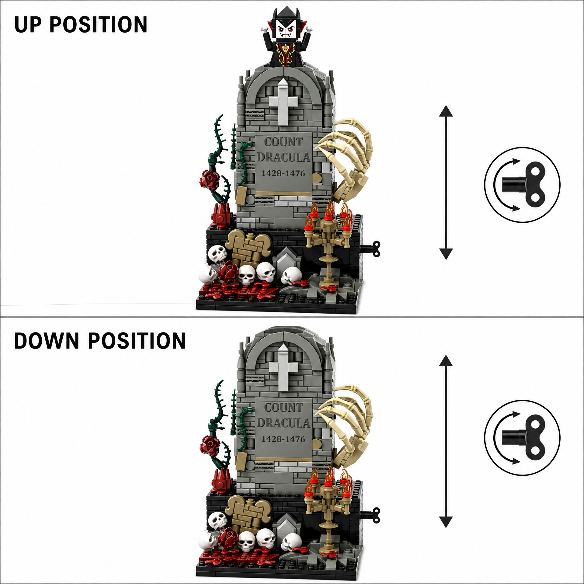 Count Dracula: Wind-Up Mechanical Tombstone Building Set