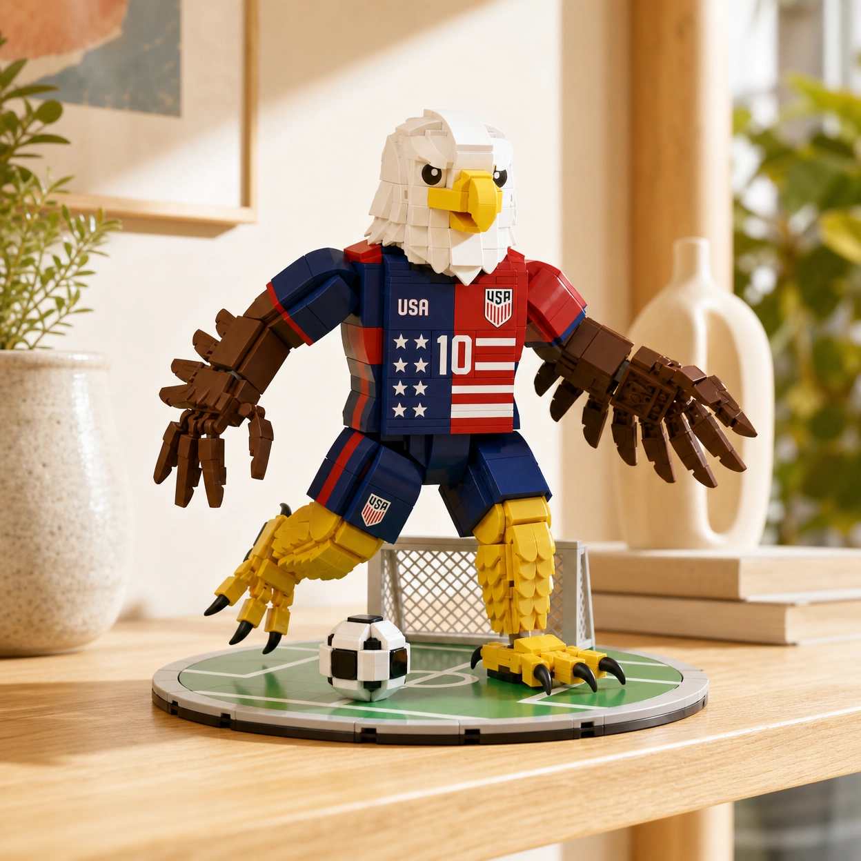 USA Star Soccer Player Building Blocks