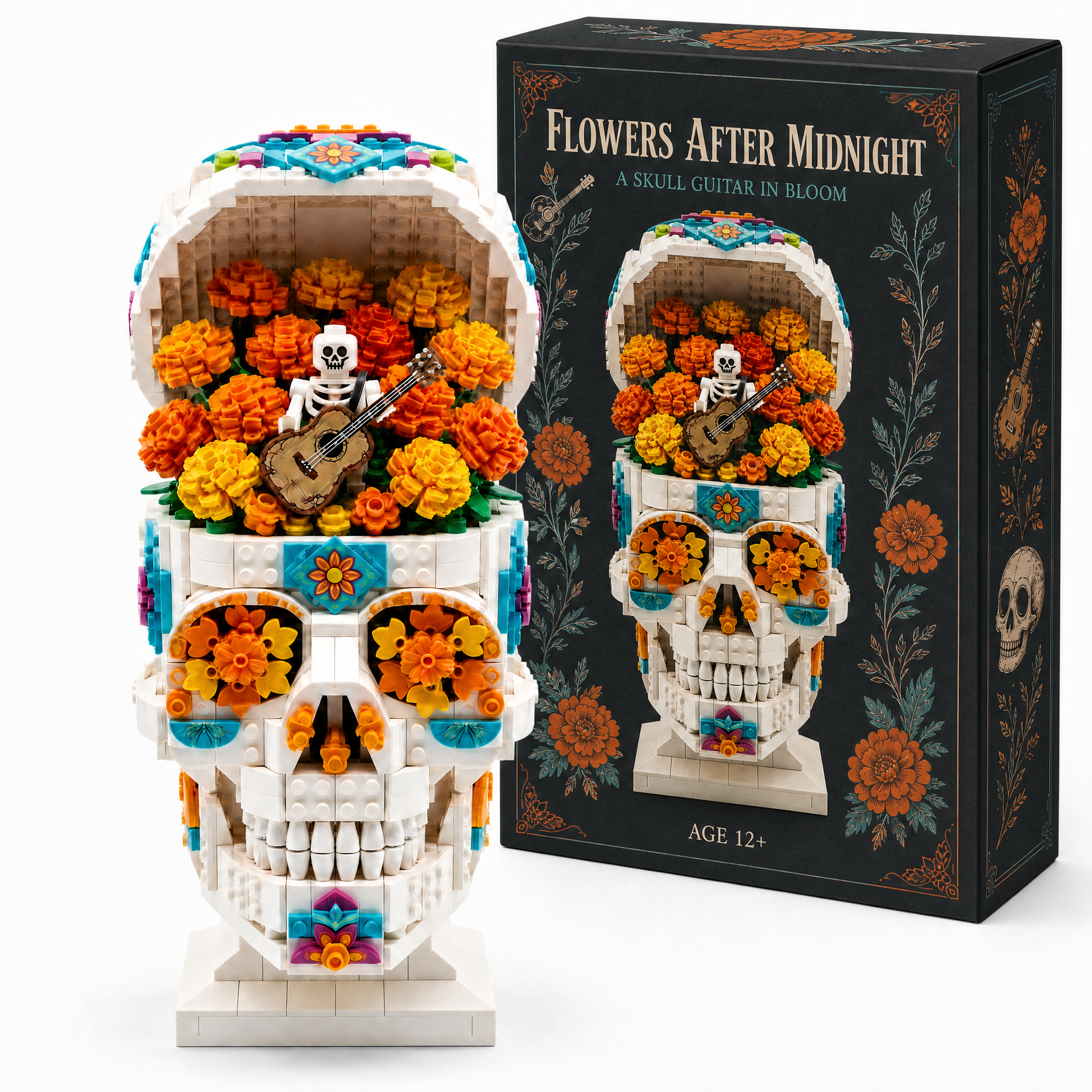 Flowers After Midnight: A Skull Guitar in Bloom