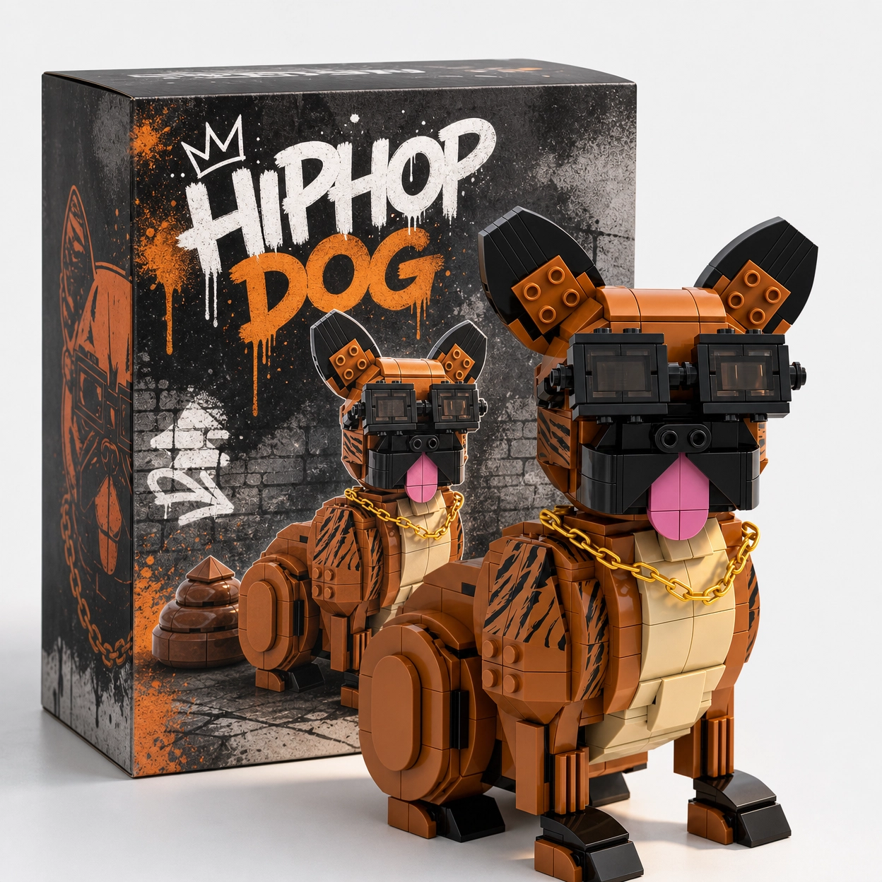 Hiphop French Bulldog Building Blocks