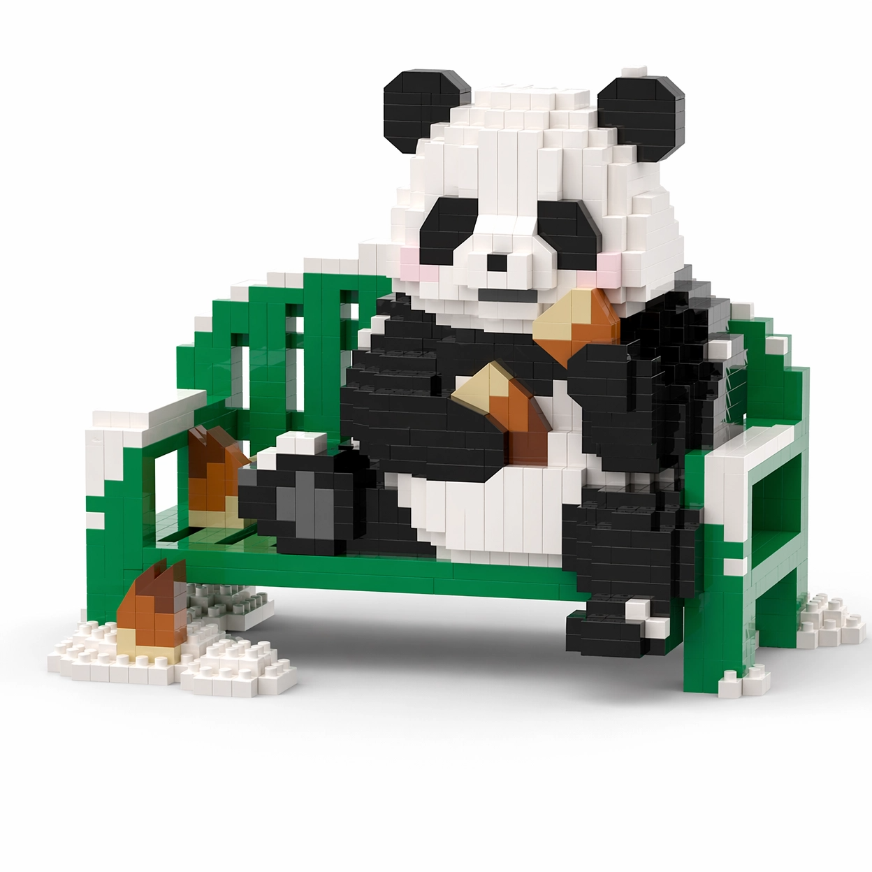 Panda Park Bench Building Block Set 