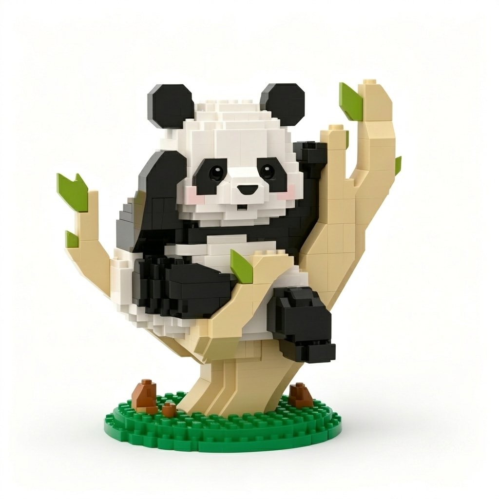Tree-Climbing Panda Building Block Set🐼