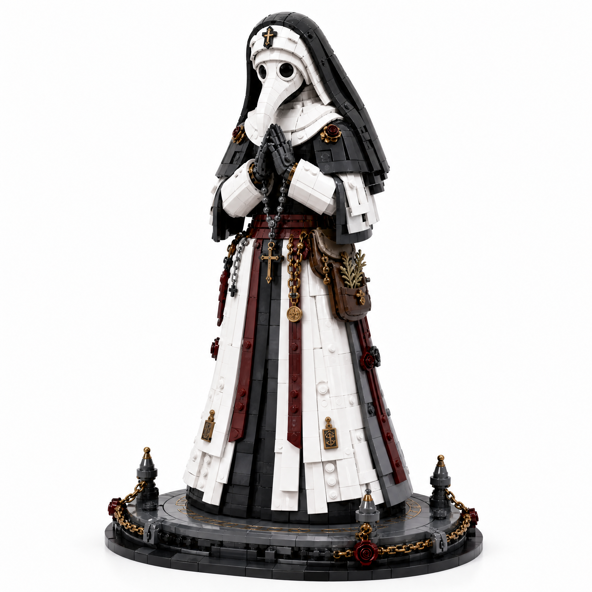 Gothic Plague Doctor Nun Collector Statue