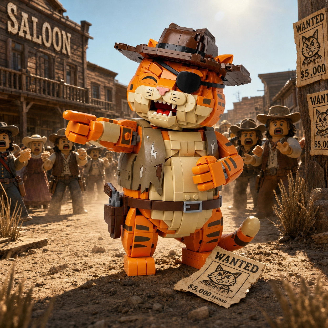 Build the Wild West: Pudge the Outlaw "Wanted" Pet Blocks