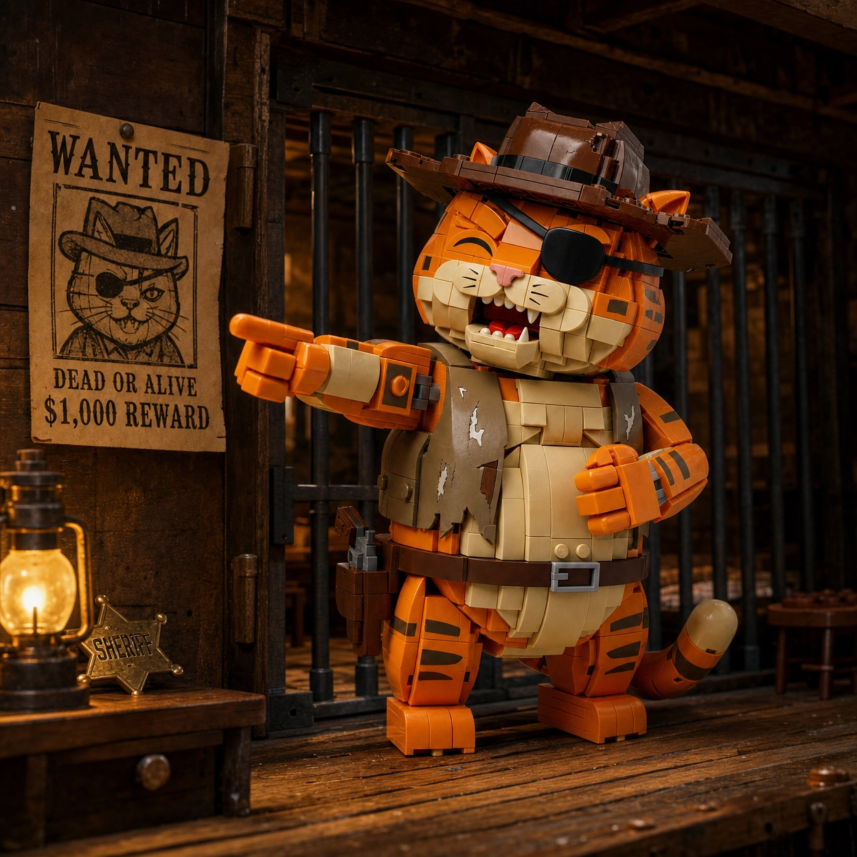 Build the Wild West: Pudge the Outlaw "Wanted" Pet Blocks