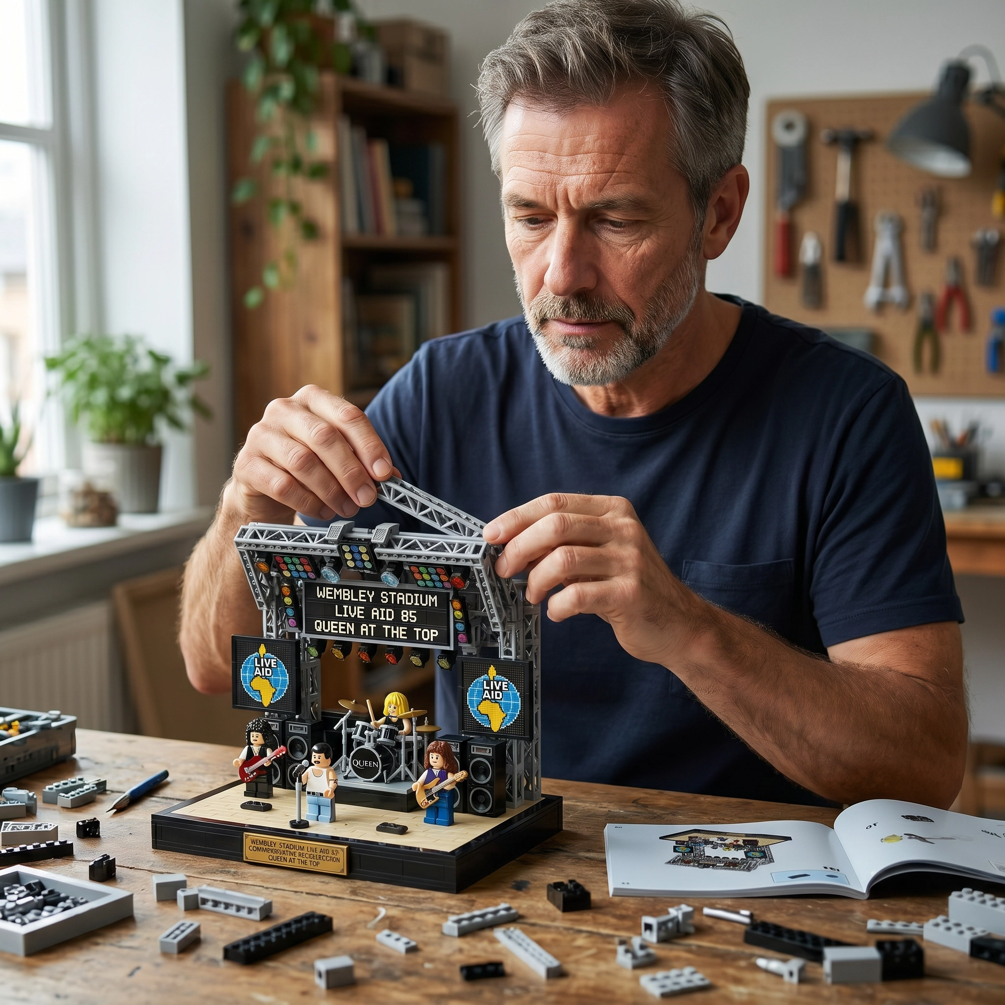 Classic 1980s Wembley Rock Stage Model – HelloBricko
