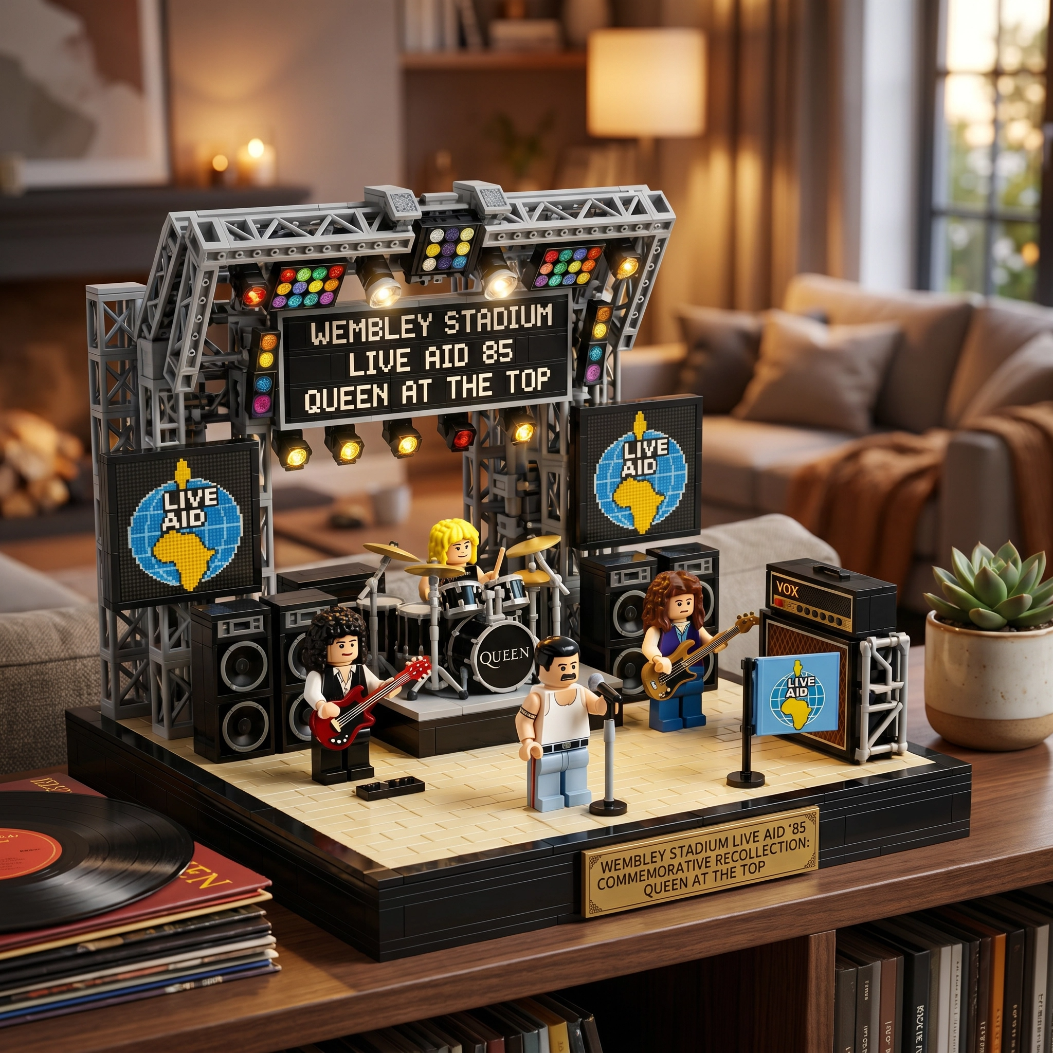 Queen Live Aid 1985 Tribute Building Block Set 