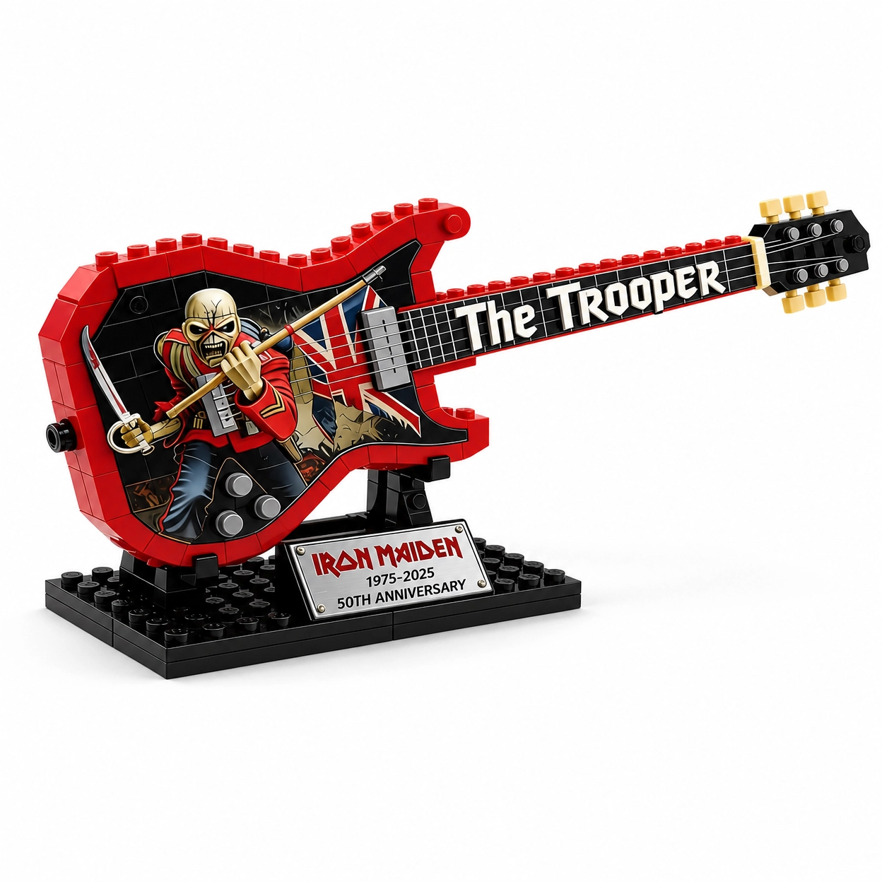 Rock Band Building Block Guitar Model