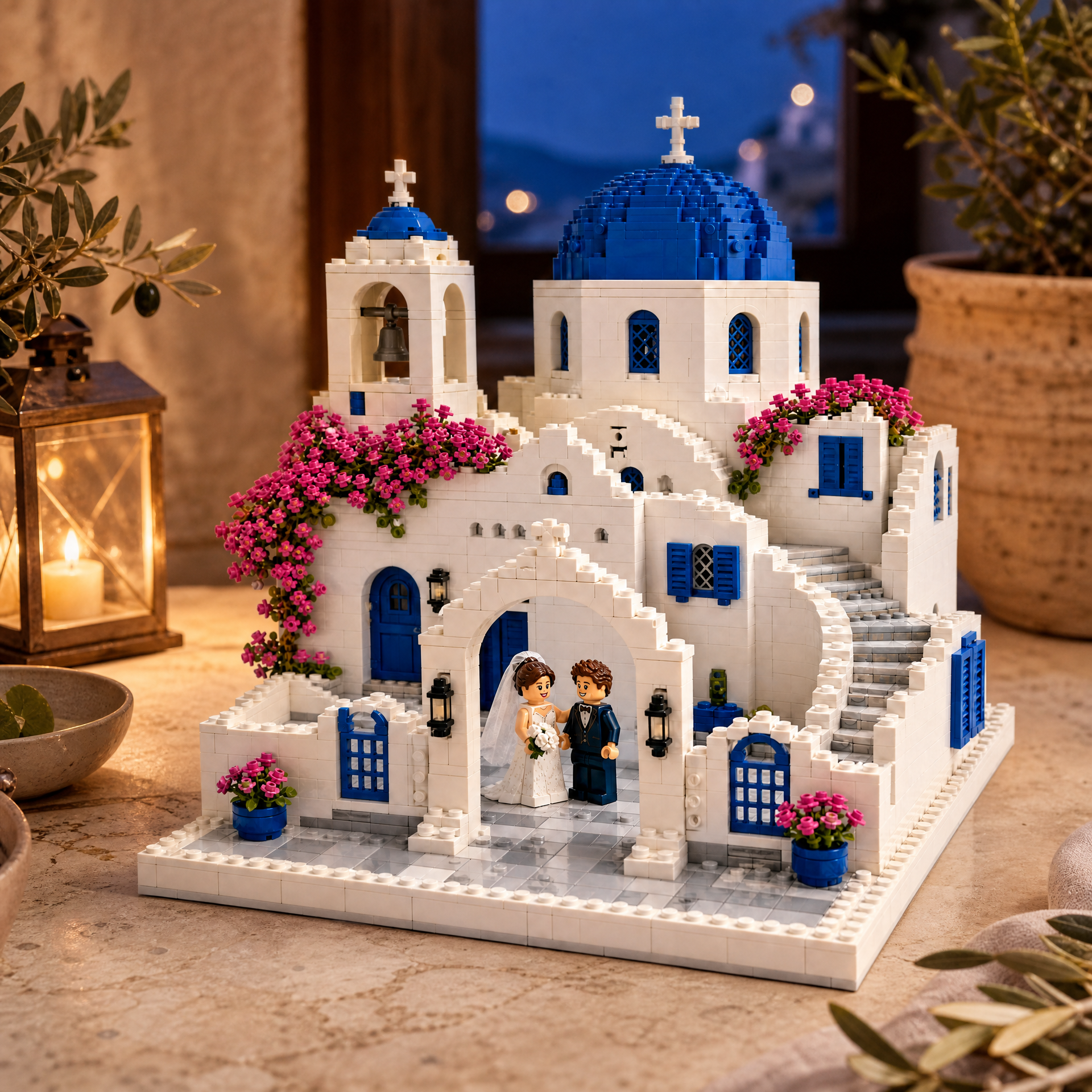 Santorini Blue Dome Wedding Chapel