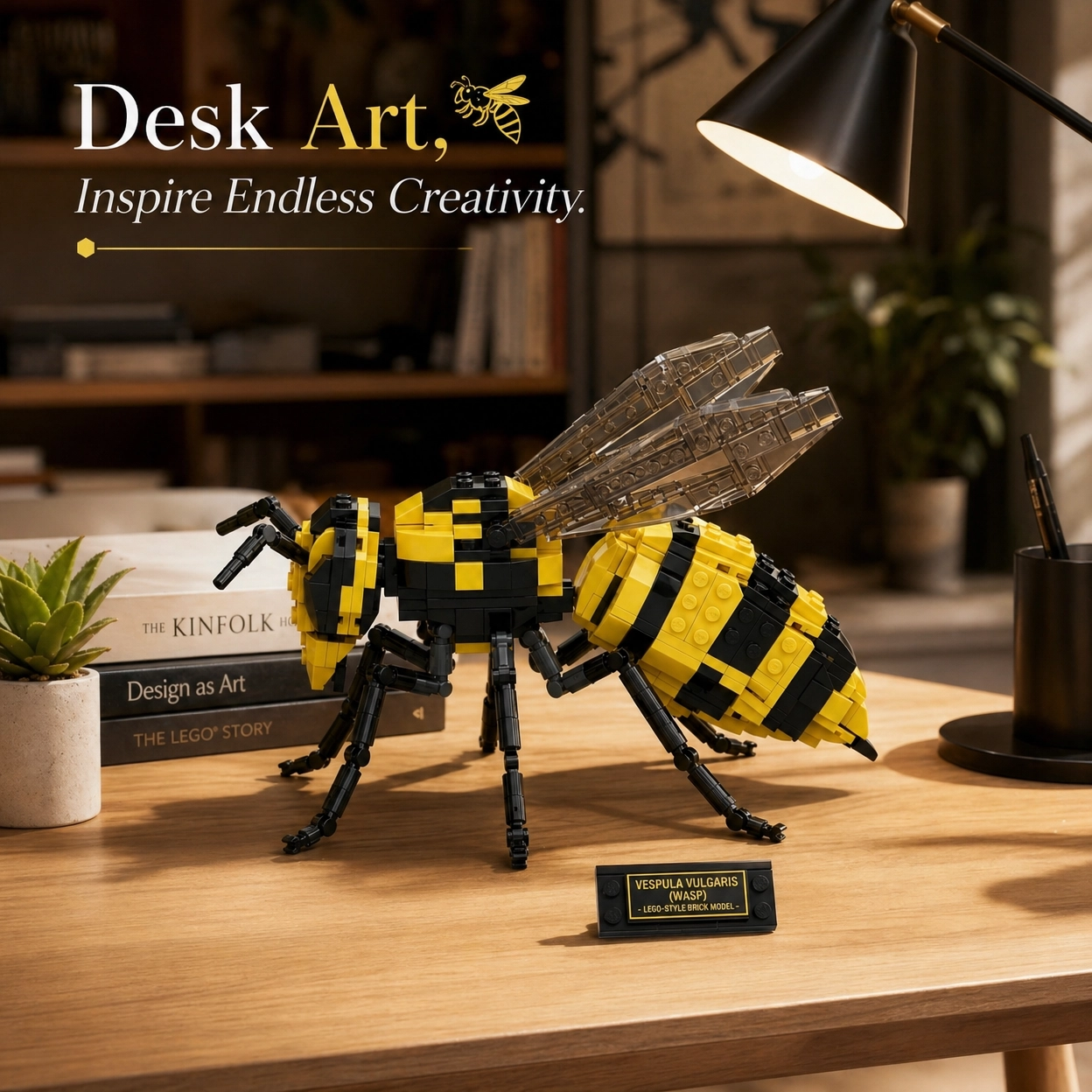 Vespula Vulgaris: Mechanical Wasp Brick Art Figurine