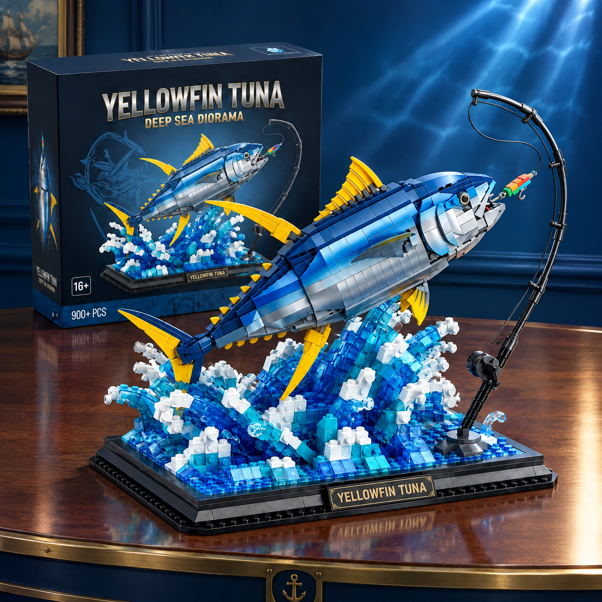Deep Sea Fishing Diorama: Yellowfin Tuna Building Set
