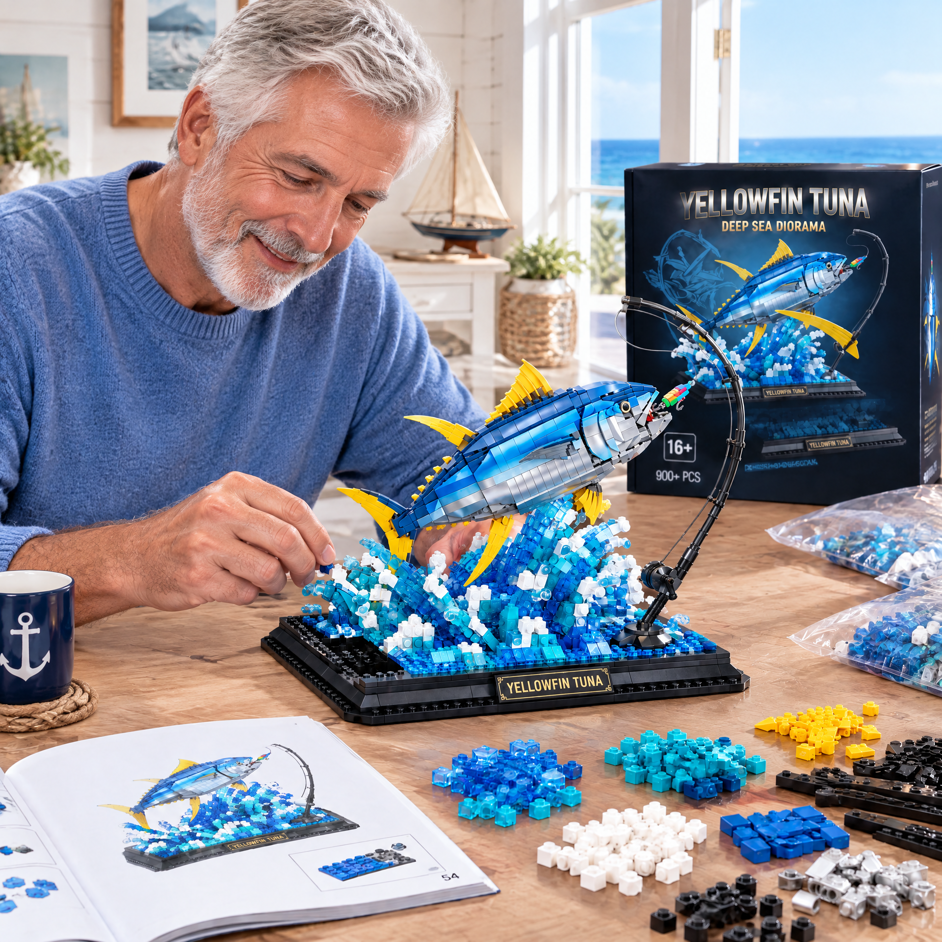 Deep Sea Fishing Diorama: Yellowfin Tuna Building Set