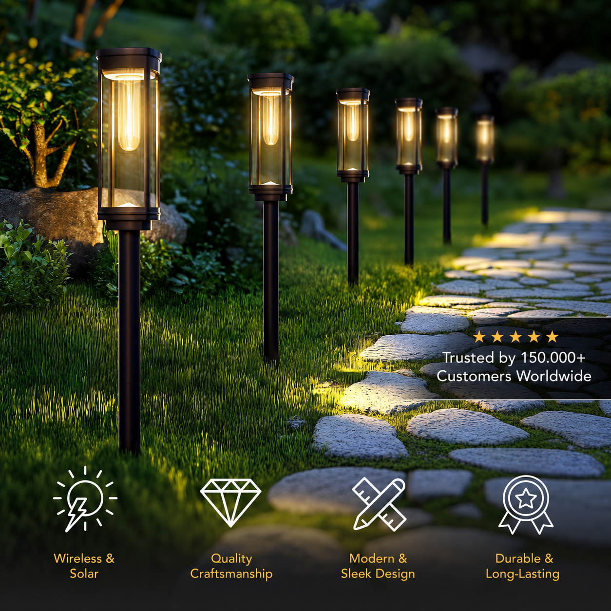 Garden Pathway Lights: Solar-Powered Outdoor Lighting Solutions