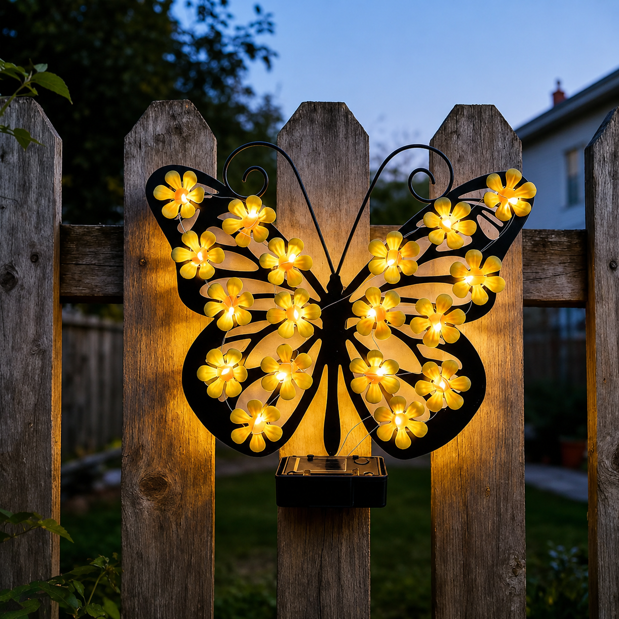 ✨Solar Lights Outdoor Metal Butterfly Wall Decor